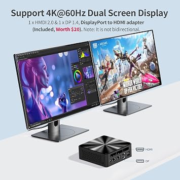 Intel Twin Lake N150 Mini PC, i3-N305 Mini Desktop Computer