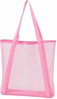 Cheriswelry Nylon Mesh Tote Bag, Lightweight Reusable Beach Shopping Tote | Breathable 29 Inch Nylon Mesh Tote Bag for Beach Trips, Grocery Shopping and Everyday Lightweight Carrying