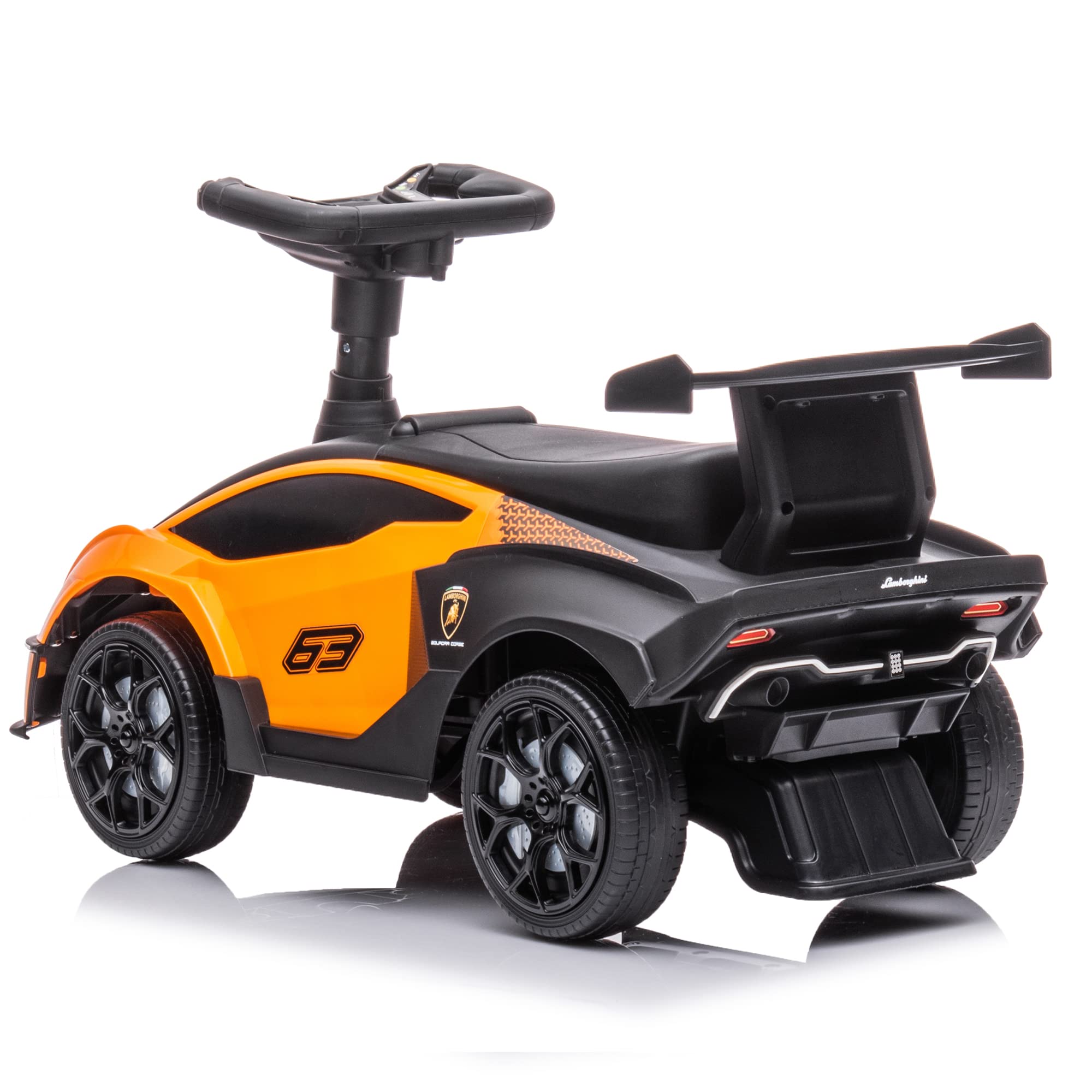 TURBO CHALLENGE - Lamborghini - Lauflernhilfe - 119711 - Freilauf - Orange - Max. 25 kg - Kunststoff - Batterien Nicht enthalten - Kinderspielzeug - Geschenk - Ab 12 Monaten