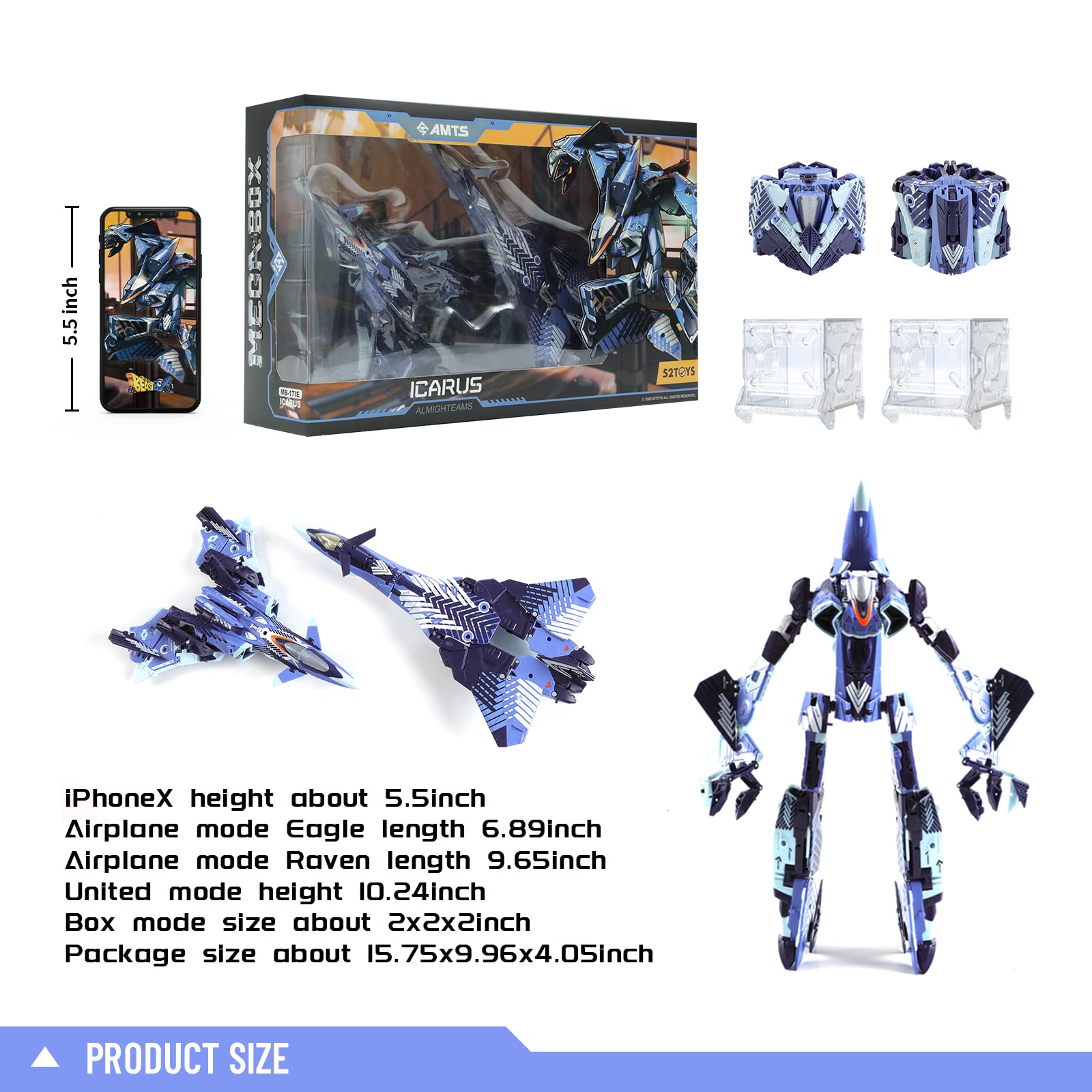 52TOYS MEGABOX Series Icarus Elite Deformation Toy, Children's Toy