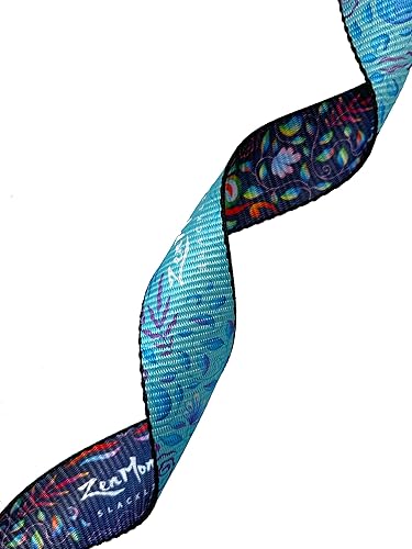 Miniatura 4 de ZenMonkey Slackline Kit de 1 pulgada con sistema de trinquete doble, correas de dos tonos, longitud de 82 pies, protectores de árboles y bolsa de