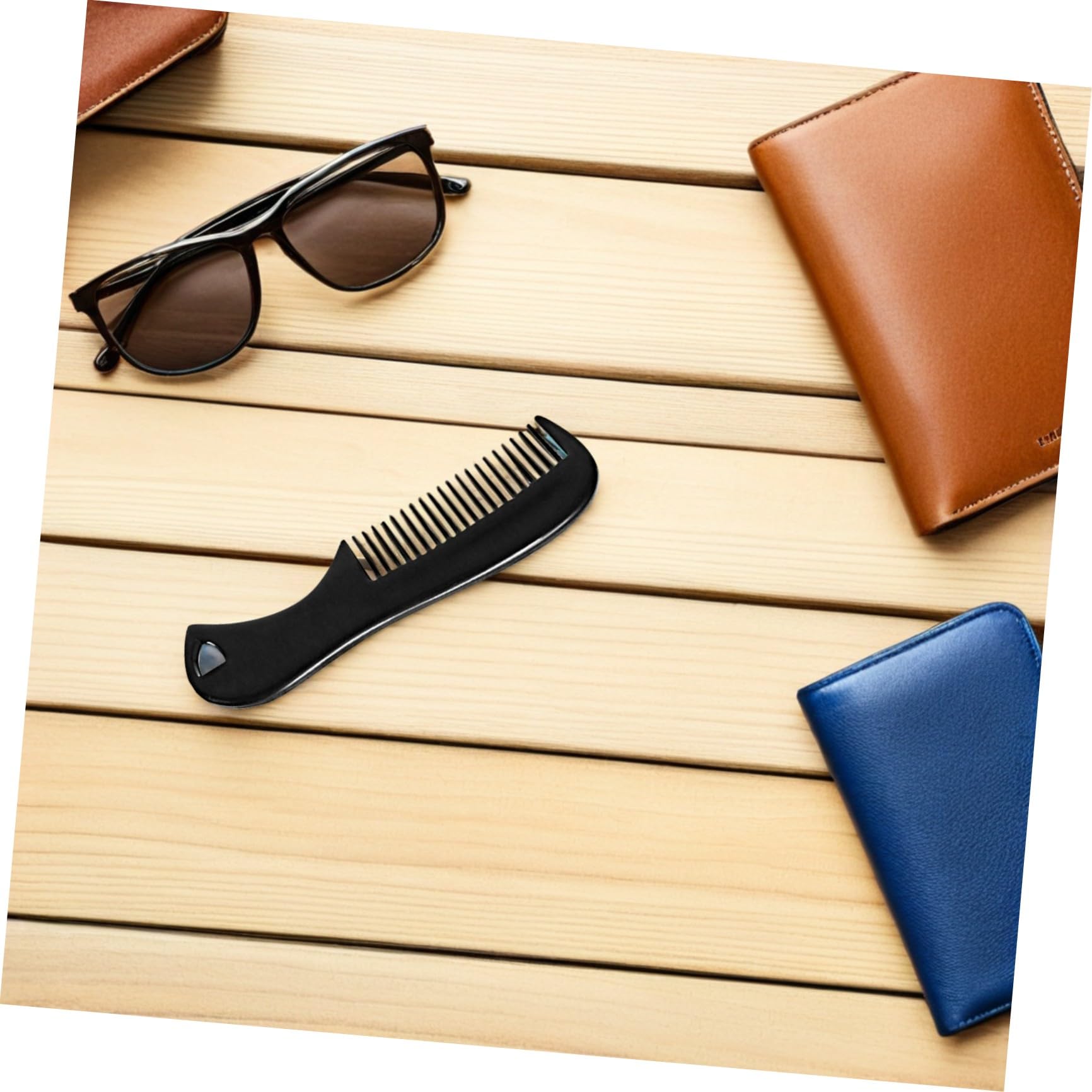 MAGICLULU 5 Set Di Pettini Da Viaggio Per Uomo Pettine Per Barba Baffi Strumento Per La Della Barba Denti Fini Impugnatura Comoda Sicuro Per Il Viso 10 Pezzi*5