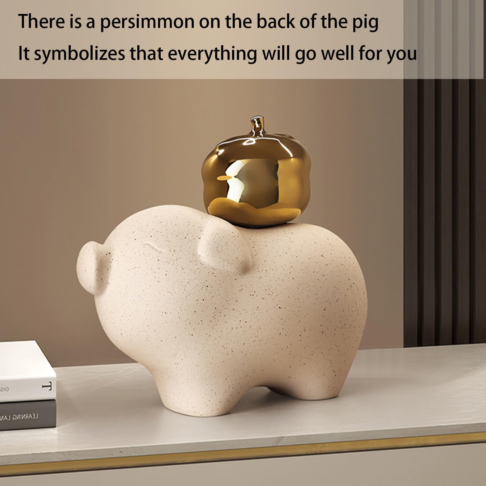 Statue di animali in ceramica per la decorazione domestica, cavalli, maiali, mucche, elefanti, simboleggiano felicità e ricchezza, perfette per librerie, ingressi, mobile TV