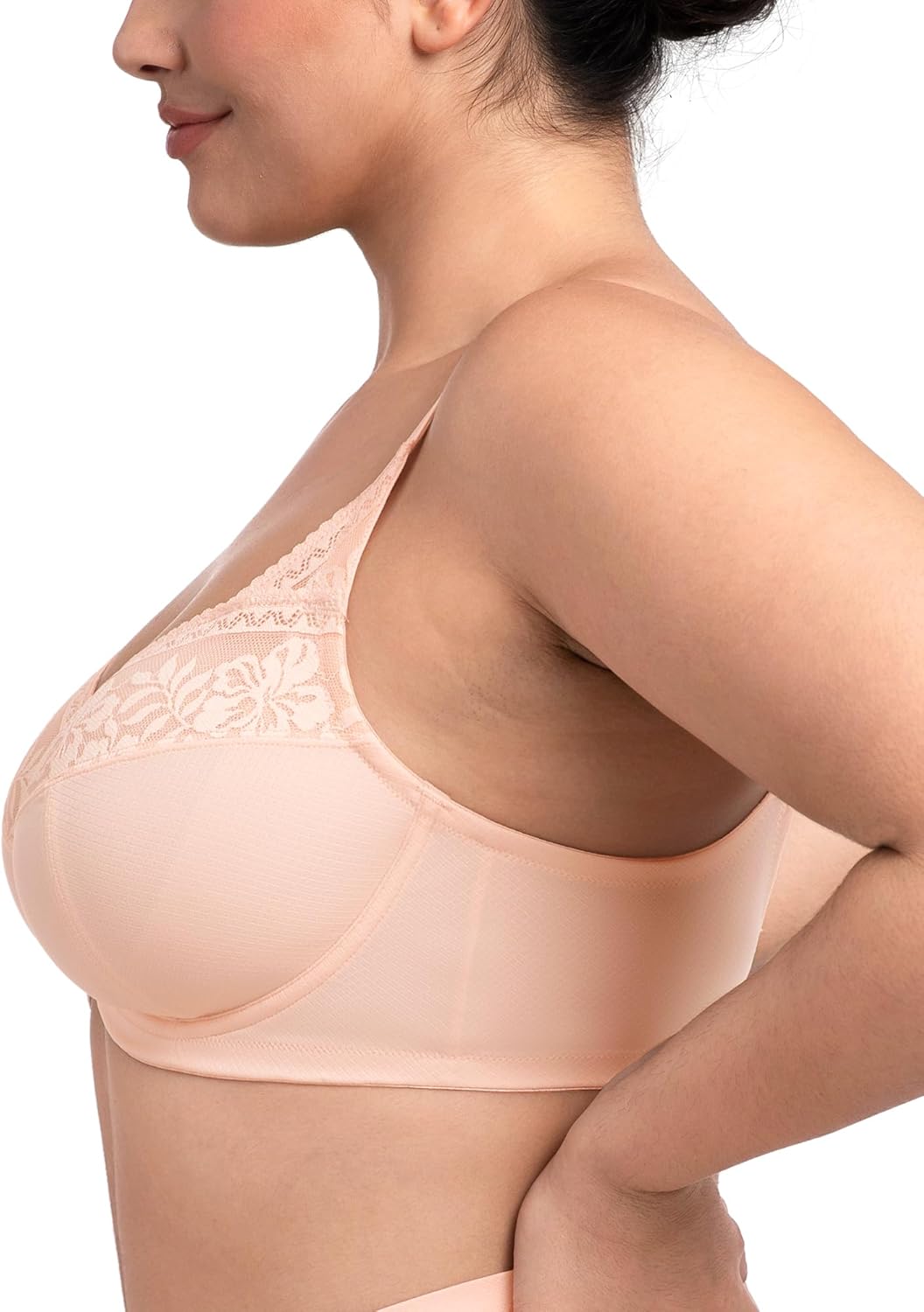 HSIA Minimizer Bras for Women, Full Coverage Lace Bra Unlined Underwire Plus Size Bras for Heavy Breast - Image 5