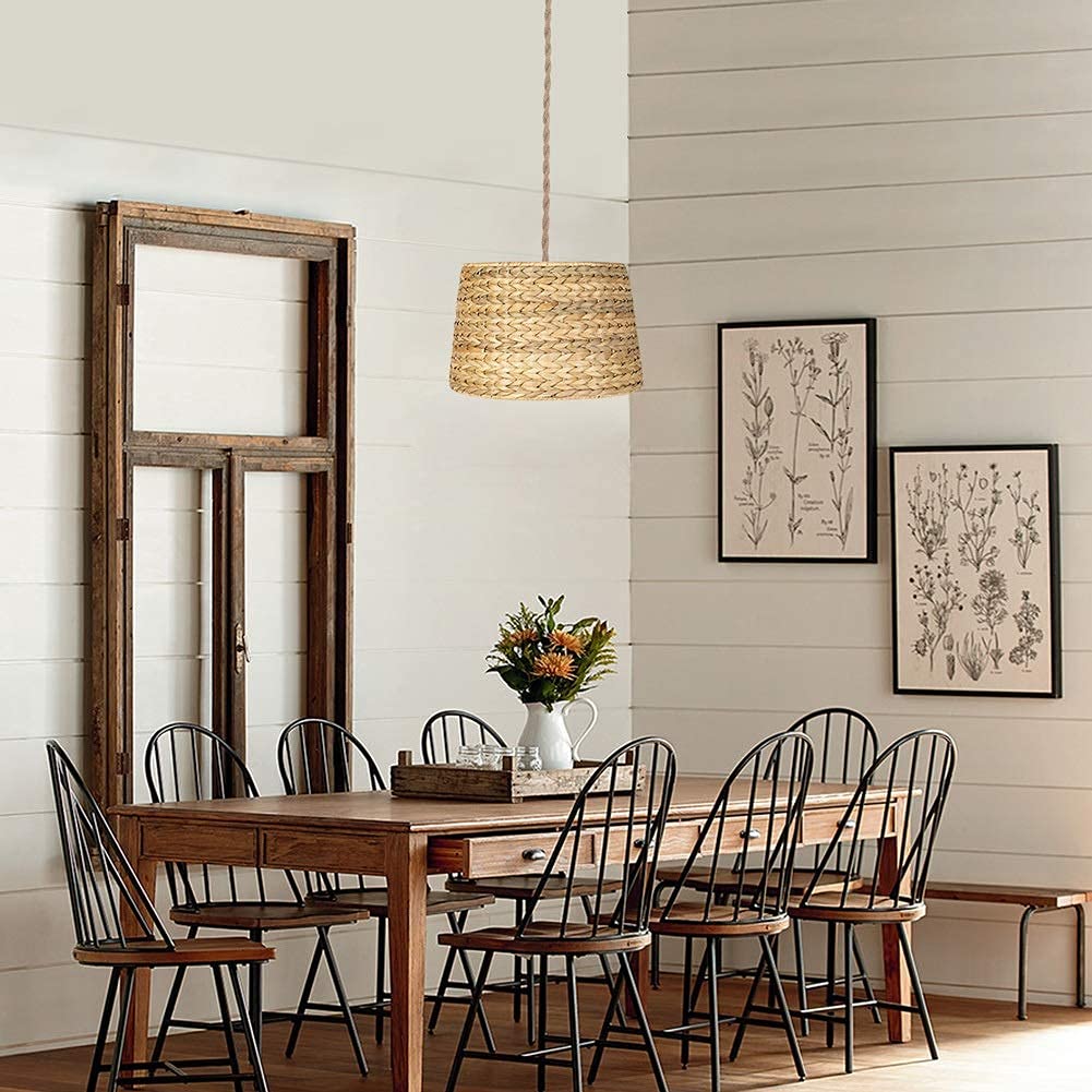 haultop Pendant Light Cord, Hanging Light Kit with Switch Plug in, 15FT