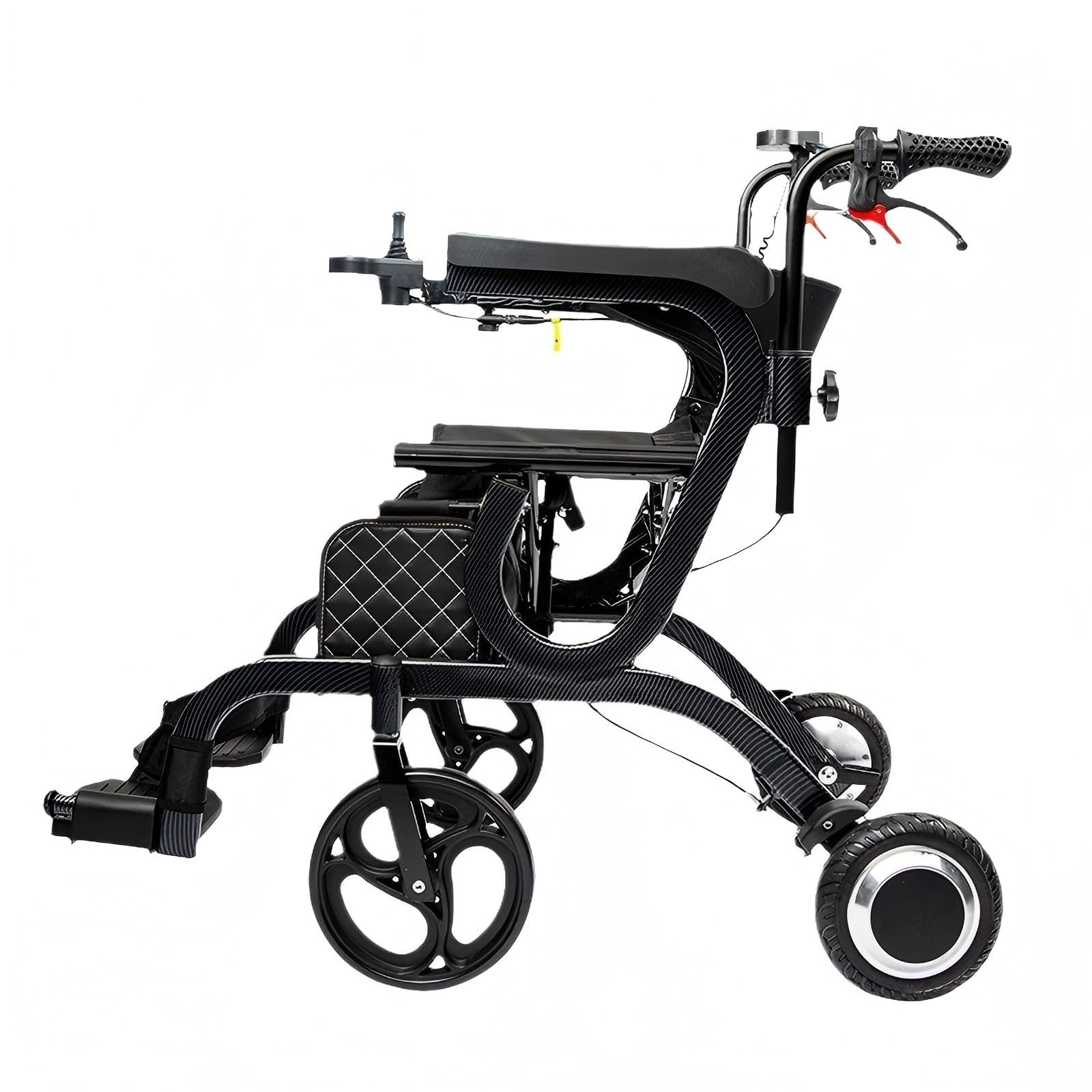 Sedia A Rotelle Elettrica Pieghevole,Sedia A Rotelle Elettrica Ultraleggera per Adulti,Ausili per La Mobilità,Sedia A Rotelle Elettrica Portatile,Facile da Trasportare E Riporre Black 10ah