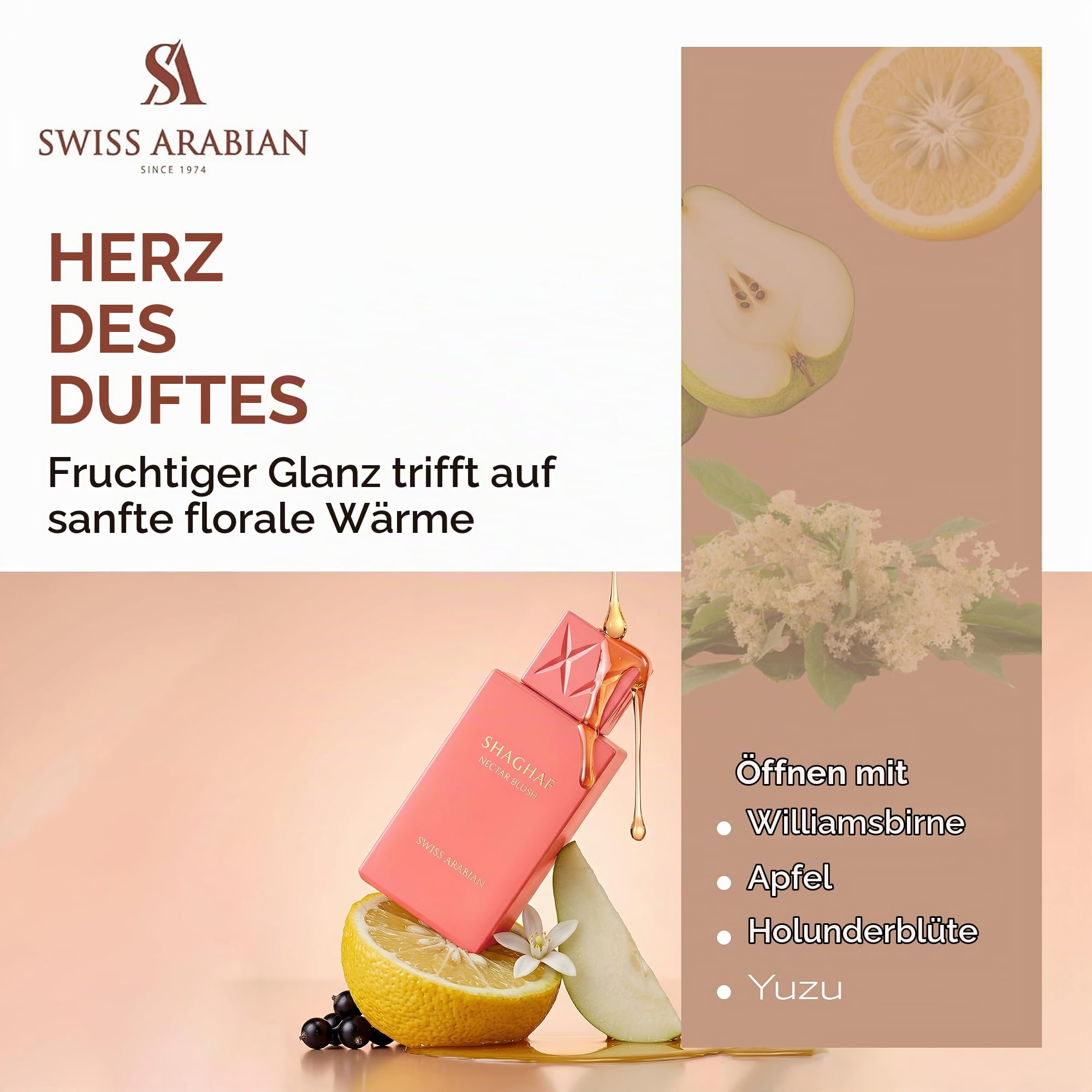 Swiss Arabian Shaghaf Oud Nectar Blush Eau de Parfum 75ml