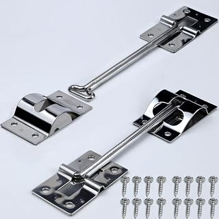 Rv Door Latch Trailer Door Latch,2 Pack 304 Stainless Steel 6" T-Style Entry. Be Suitable for Door Stopper for Outside Door Entry Door of RV, Camper, Trailer, Motorhome,(Come with Screws)
