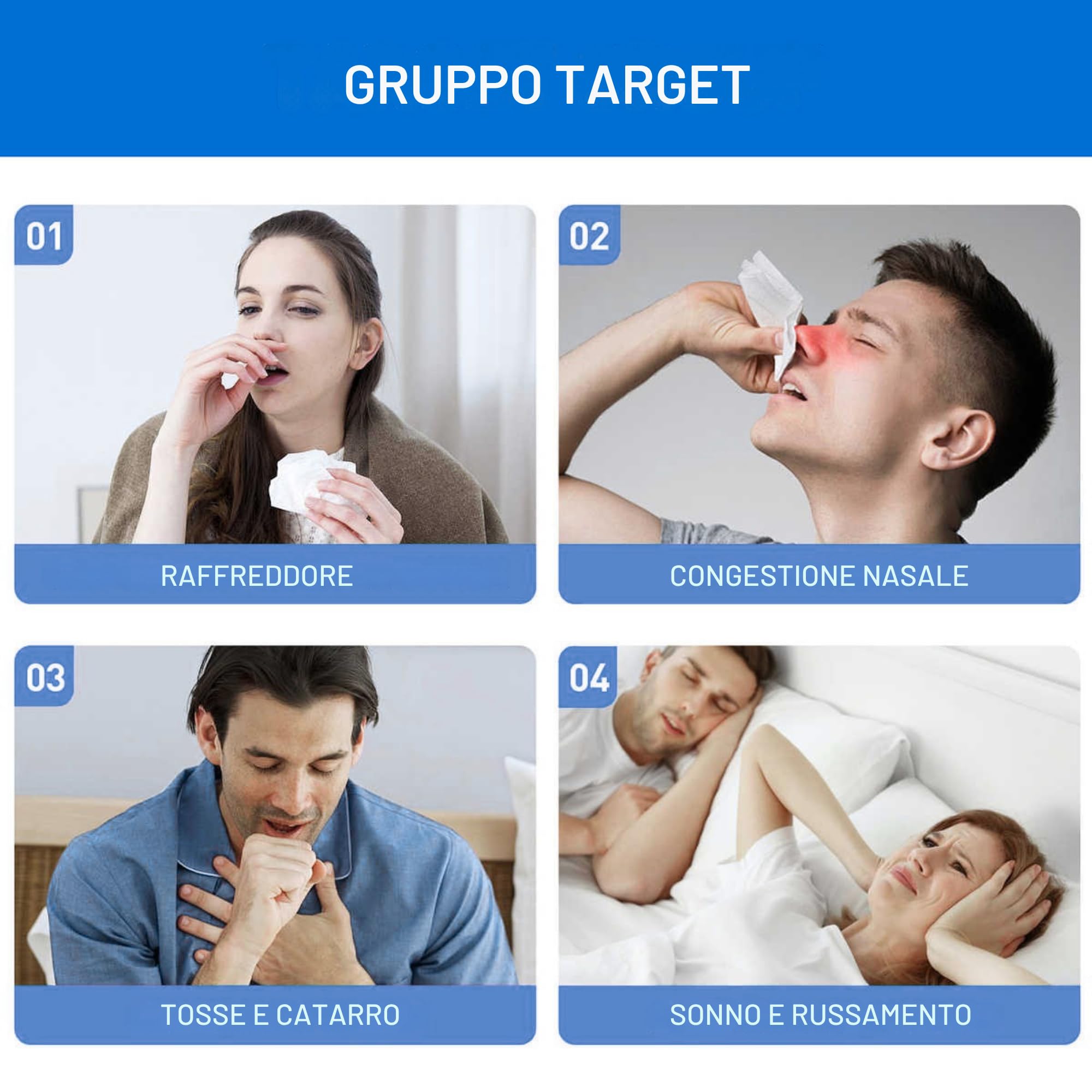 Cerotti Nasali Magnetici Antirussamento - 60 Pezzi Extra Forti Riutilizzabili, Dilatatori Nasali con Nastro M Premium per Sonno Migliore e Sport