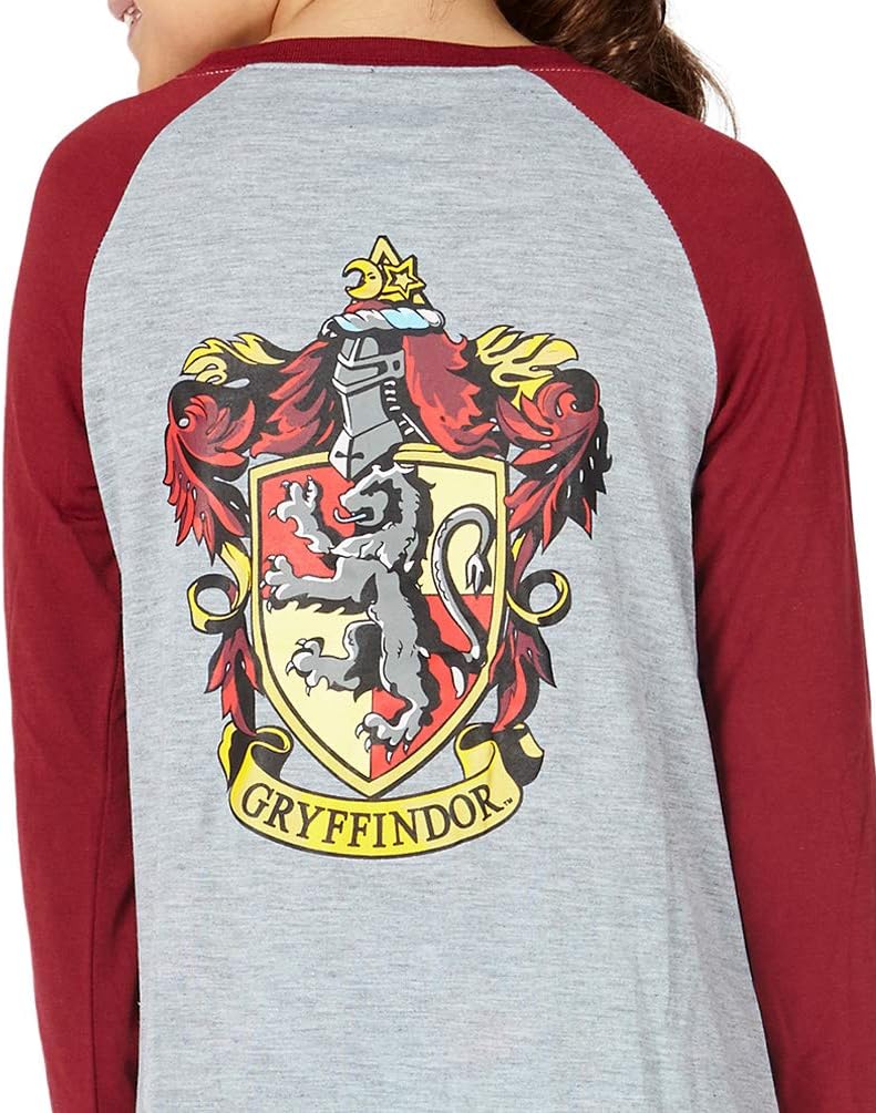 Harry Potter Nightgown For Girls Hogwarts House Raglan Long Sleeve Pajama - Image 6