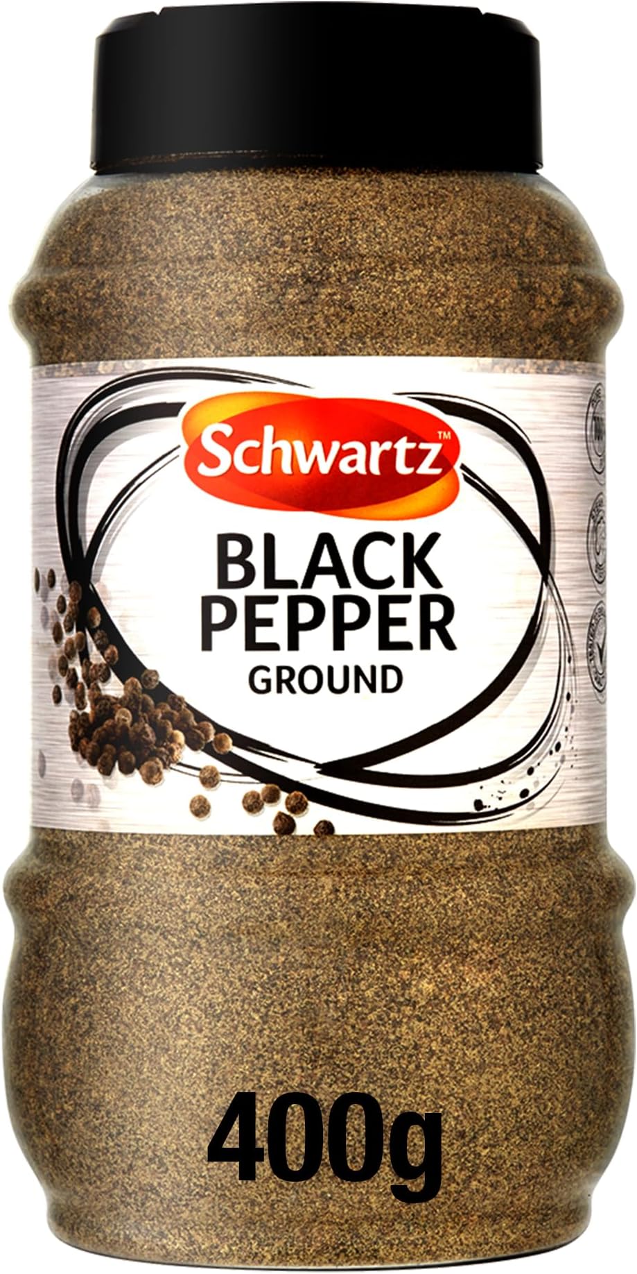 for Chef Ground Black Pepper, 400g | Delivers consistent heat and pungent aroma for professional kitchens, optimized for high-volume back-of-house seasoning.