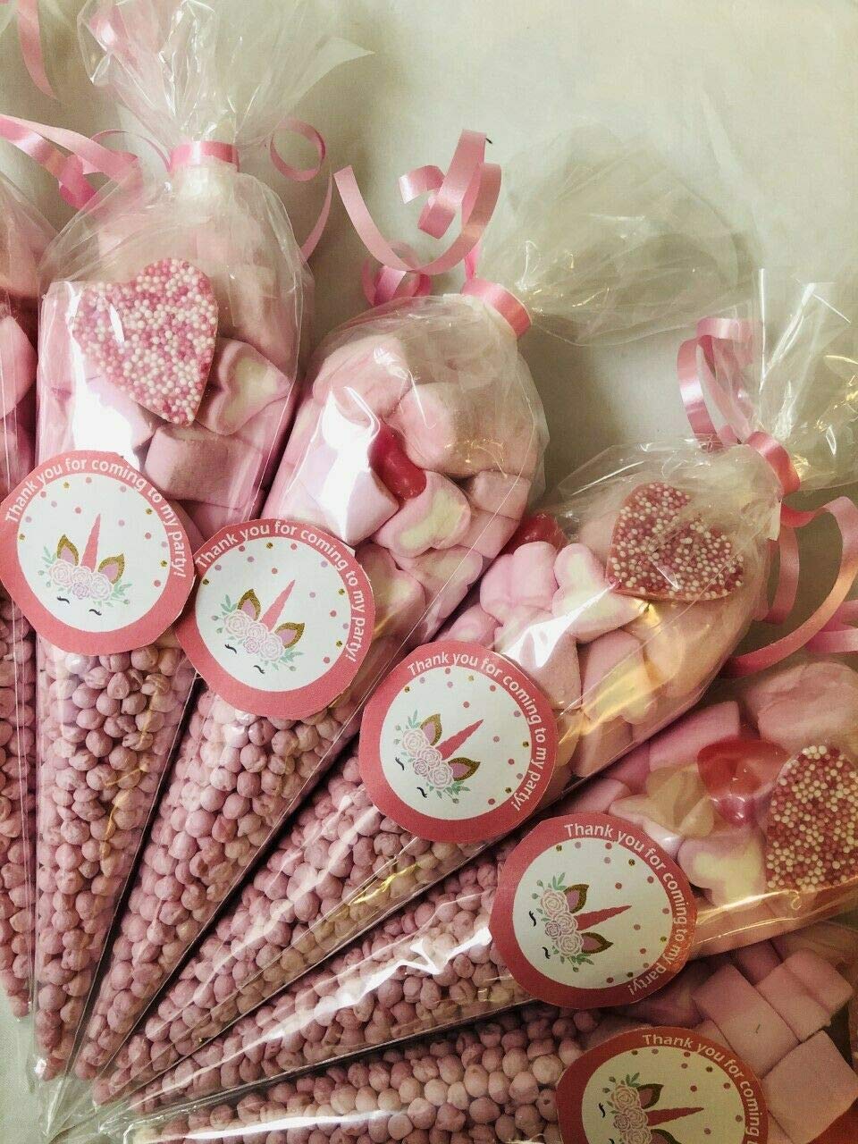 Kids Sweets Unicorn Candy Cones Sweets Party Bags Filled Thank You Favour Bag Uni-corn (1)