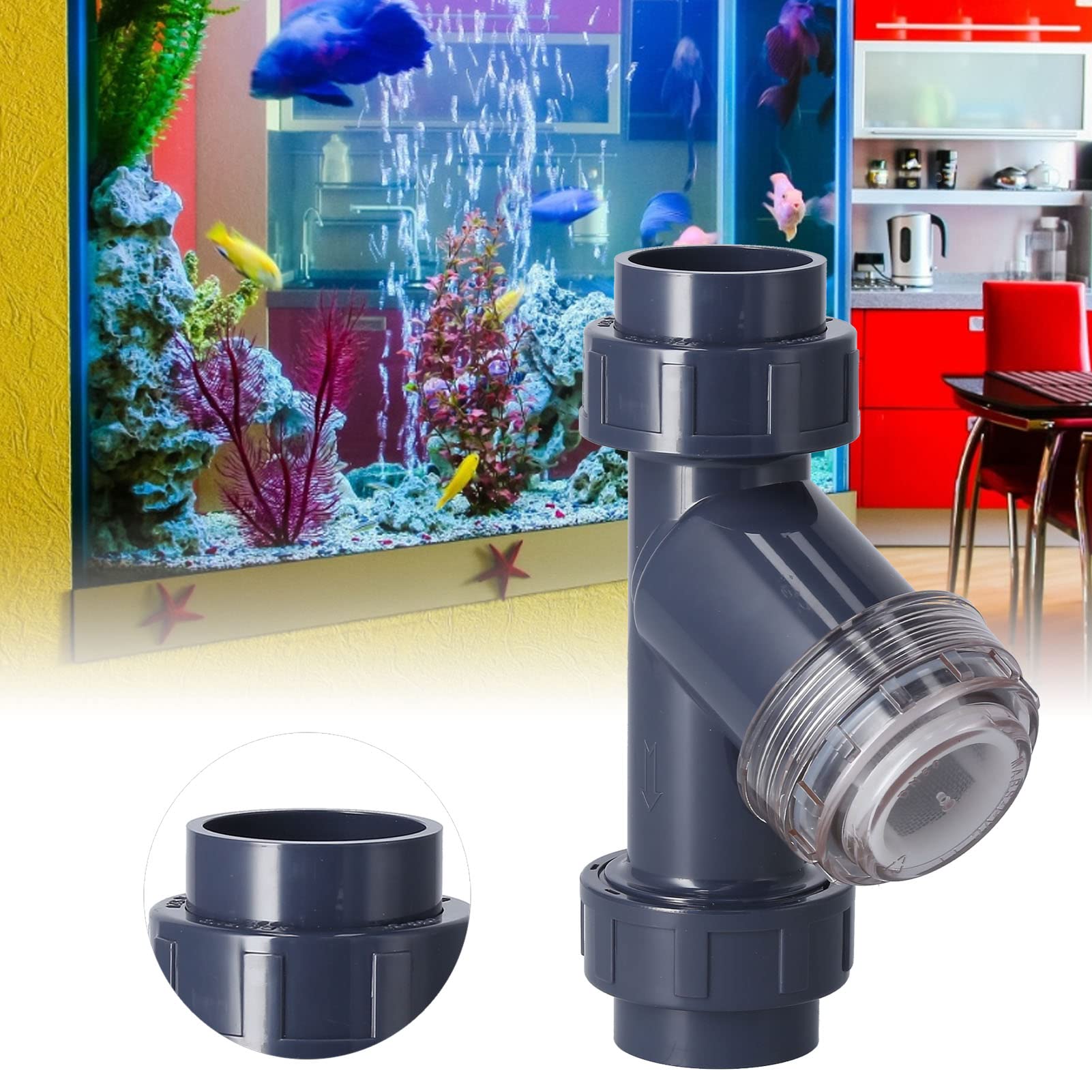 Filtro per Irrigazione a Goccia, Filtro a Y in PVC Resistente, Filtraggio Efficiente Dell'acqua per Giardino e Agricoltura, 1
