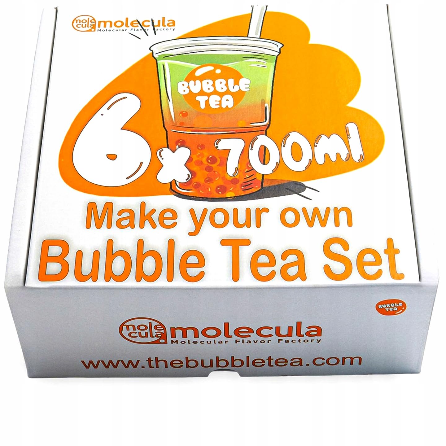 Grab&Go Set für 6x700ml fertigen Bubble Tea | 2x Molecularer Kaviar und 2x Sirup für Bubble Tea | Heidelbeere und Stachelbeere sowie Sirupe mit Zitronen- und Erdbeergeschmack