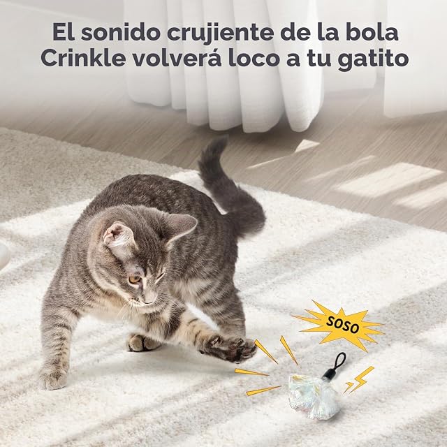 Foto 3 de 5 de GoldenSun Juguetes Interactivos 3 en 1 Gatos, 7 Recambios y Accesorios para Varitas