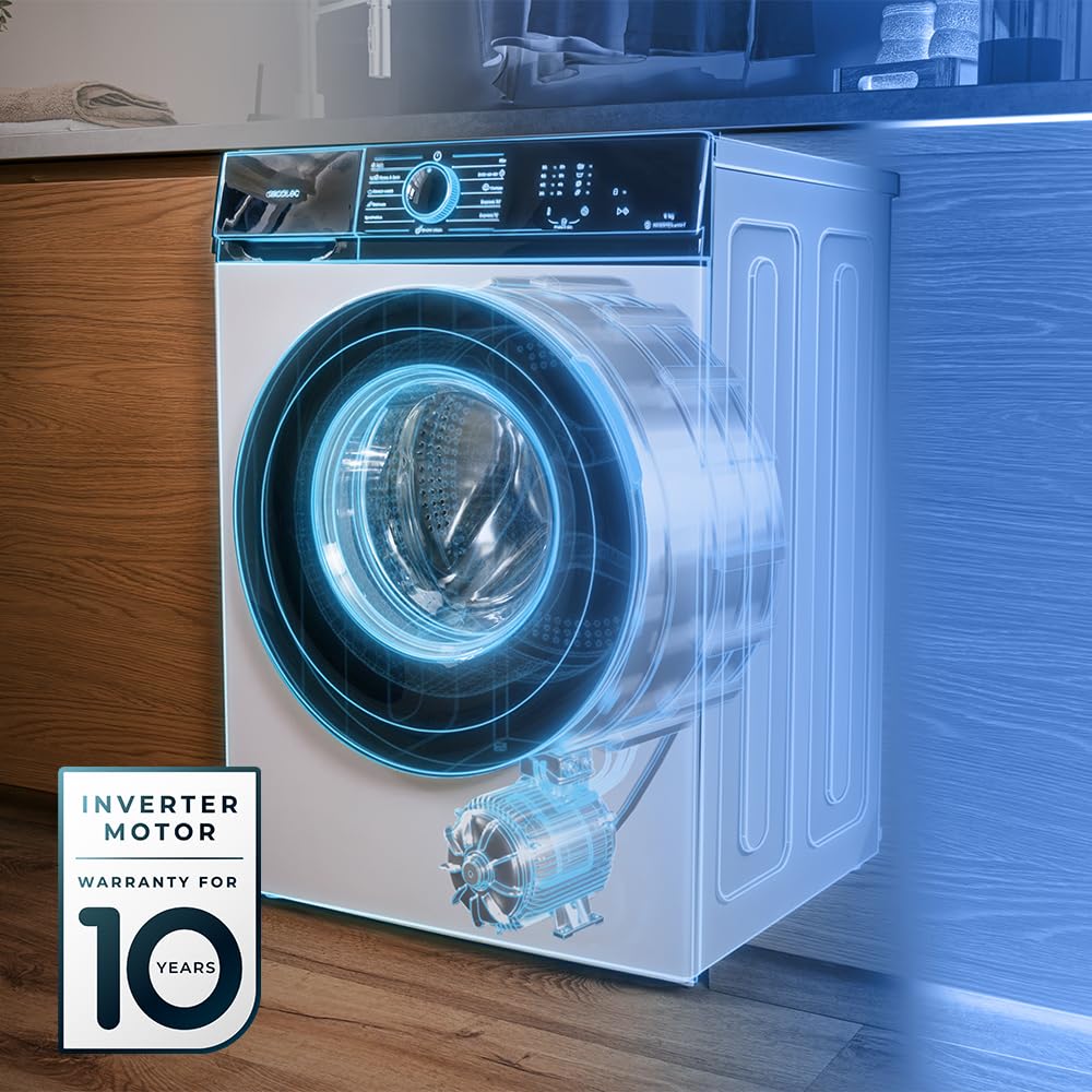 Cecotec Lave linge Frontal Bolero DressCode 7150 Inverter A, Machine à laver 7 kg 1400 tr/min 12 programmes Classe A