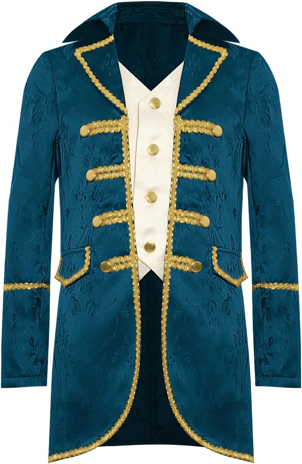 Victorian Gothic Jacket for Kids Long Sleeve Tailcoat and Waistcoat Medieval Style Dresscoat