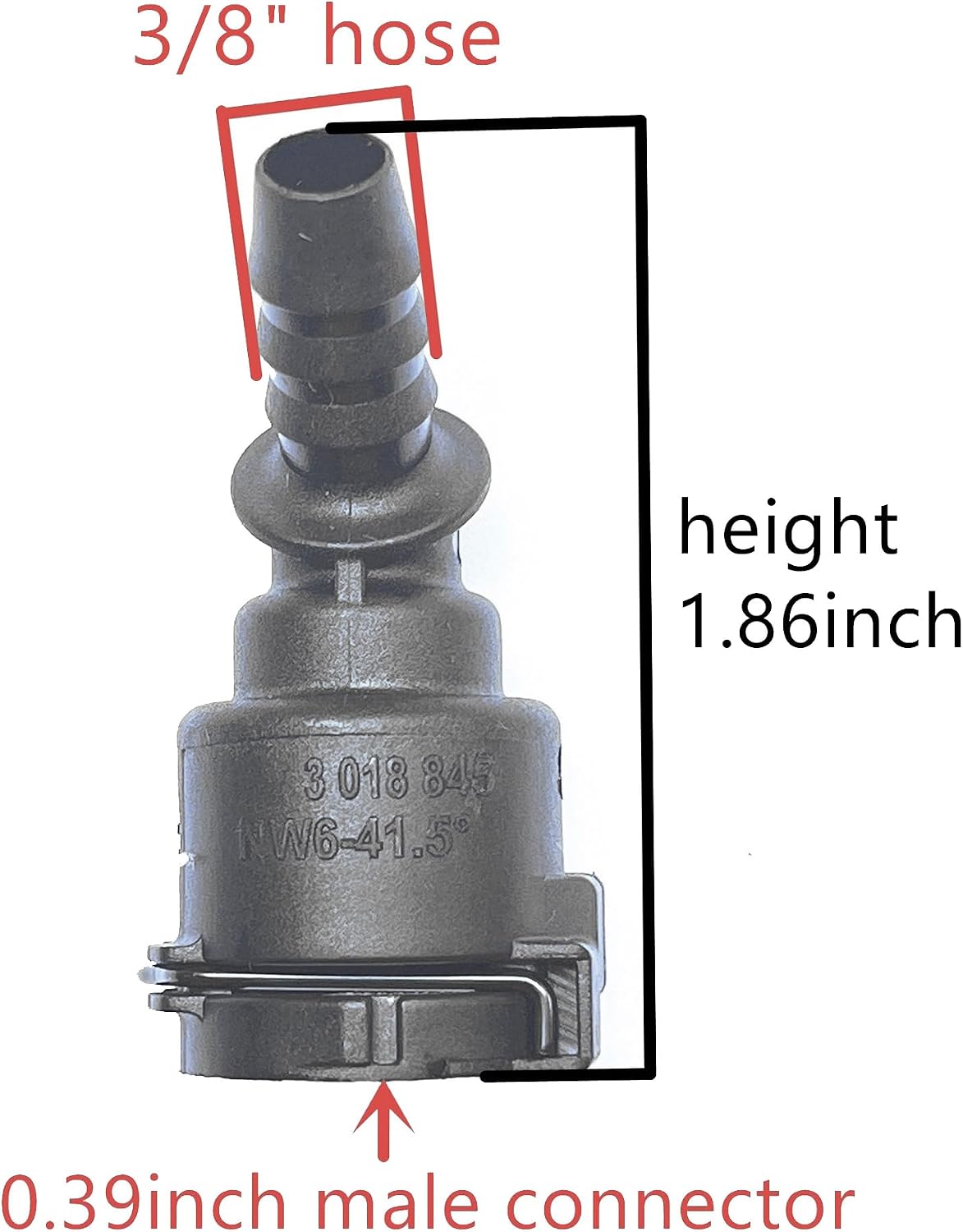 3018845, NW6 Coolant Hose Connector Straight, Radiator Water Pipe Quick Connect Fitting for BMW, X3, X5, X1, 3 Series, 5 Series, X7, 4 Series, 2 Series, Mercedes-Benz, Audi, VW, B38 B48 B58 Engine
