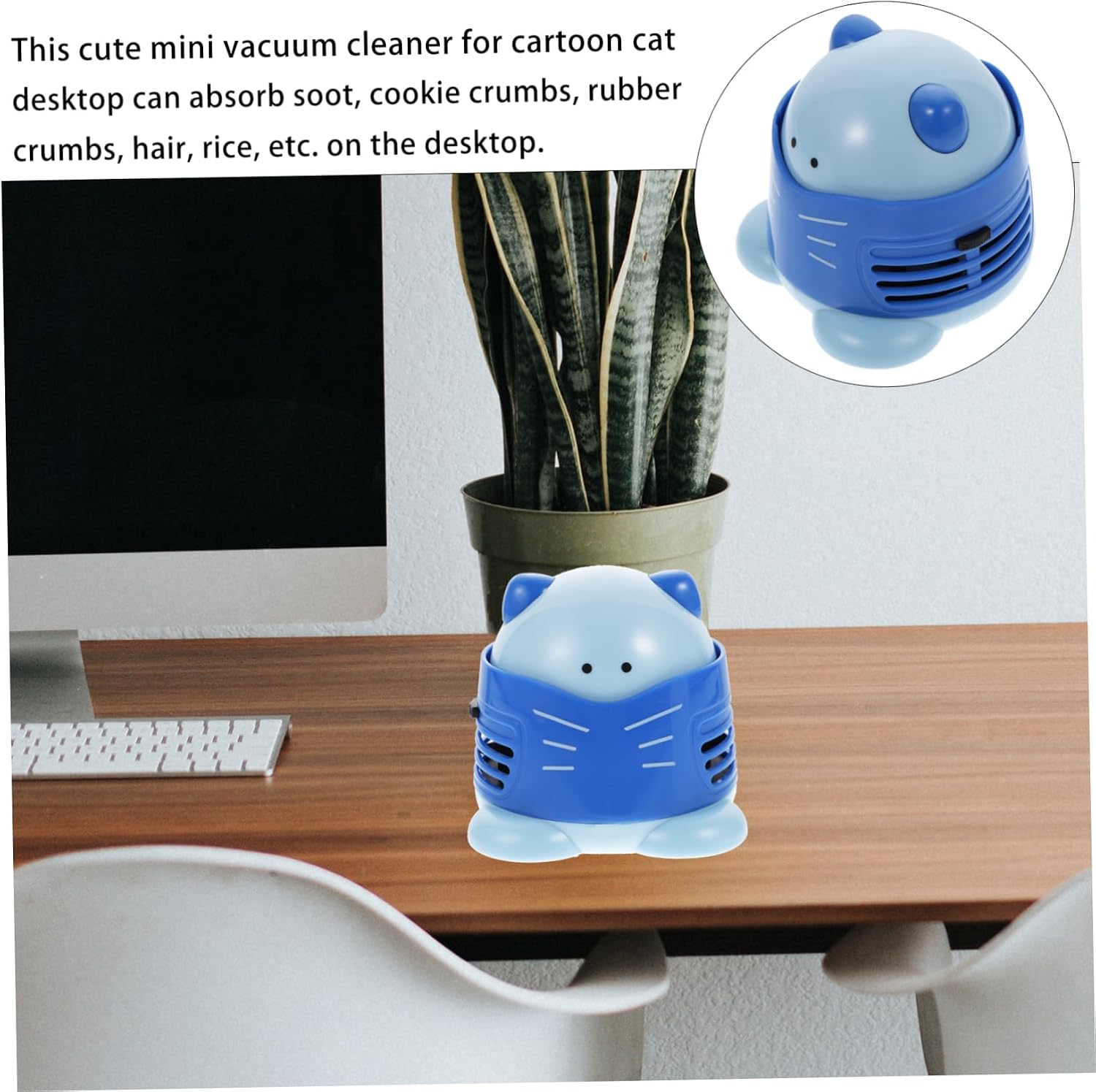 1pc Dust Collector for Desktop Vacuum Mini Kitchen Vacuum for Crumbs Desk Handheld Vaccuum