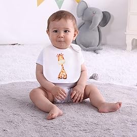 Maiwa Cotton Waterproof Baby Bibs for Girls for Drool Teething with Snaps,OEKO-TEX certified print