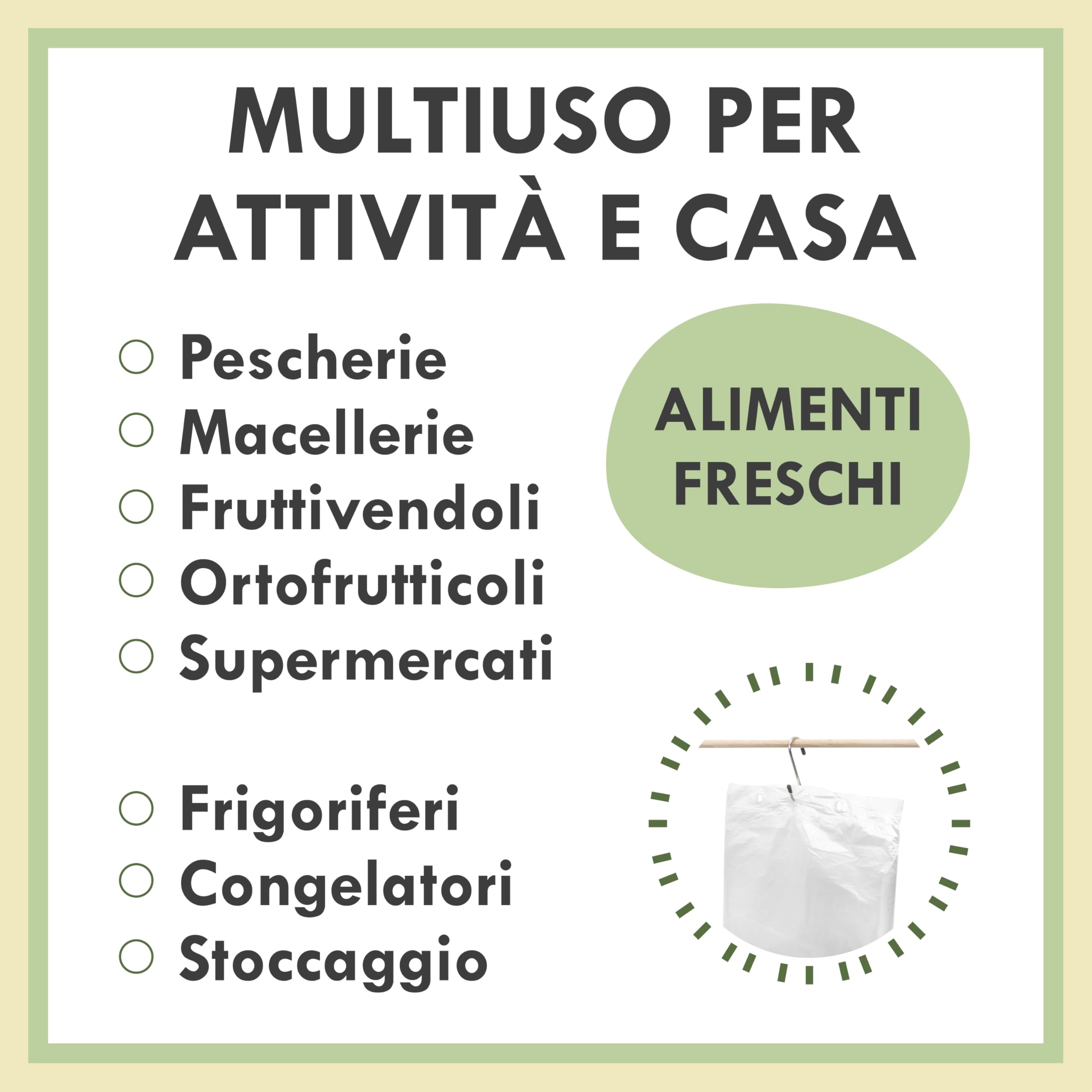 Zenic | Sacchetti Plastica Trasparenti Senza Manico In Blocco | 30 × 40 Cm | Per Frutta, Verdura, Carne E Pesce | Ideali Per Banchi Di Mercato, Conservazione Degli Alimenti E Adatti Al Congelamento
