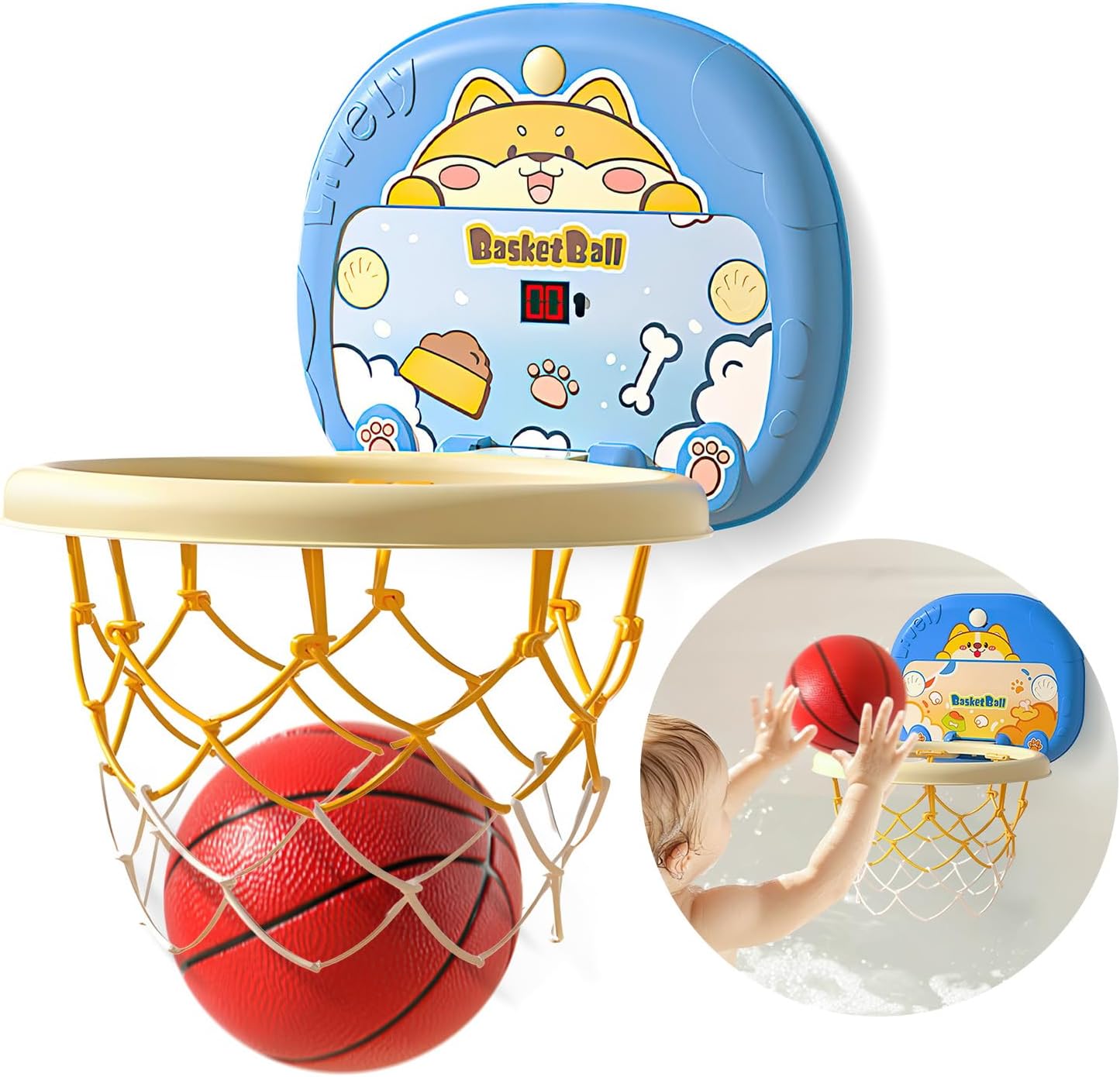 Toddler Baby Mini Basketball Hoop Indoor for Toddlers Kids Boys Room,Baby & Boy Toys 3 4 5 6 Years Old Birthday for 3 4 5 6 Year Old Boys