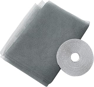 DIY Window Screen with Self-Adhesive Tapes Mosquito Net for Windows Insect Netting Mosquito Protector Mesh Curtain 59 x 78 Inch QAHM