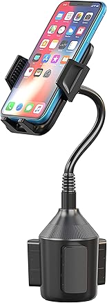 Cocoda Soporte para el Sujetavasos del Coche, Soporte Movil Coche para Portavasos con Cuello Flexible y Soporte de Rotaci?n 360? para iPhone XS MAX/XS/XR, Samsung Note 9/S9 y M?s (Negro)
