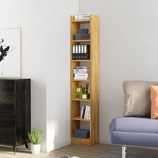 Bniture Book Shelf Wooden for Home Book Rack Organizer Engineered Wood 7 Tier Open Book Shelves Stand for Study Room Libra... Price In India