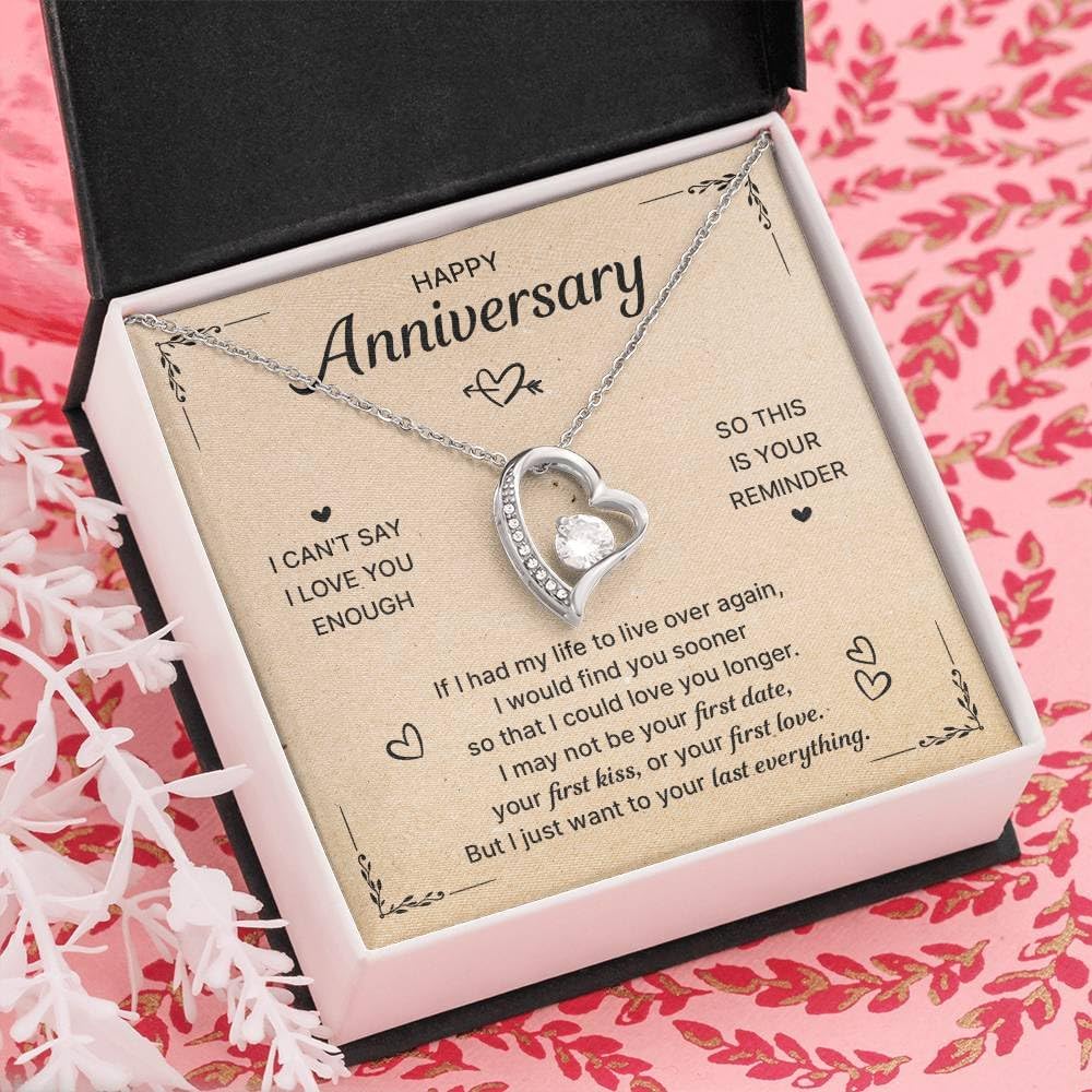 Birthday Gifts for Wife from Husband | Soulmate Necklace with Heartfelt Message Card & Box | Anniversary, Birthday, Christmas or Valentine’s Day Gift for Girlfriend, Fiancée
