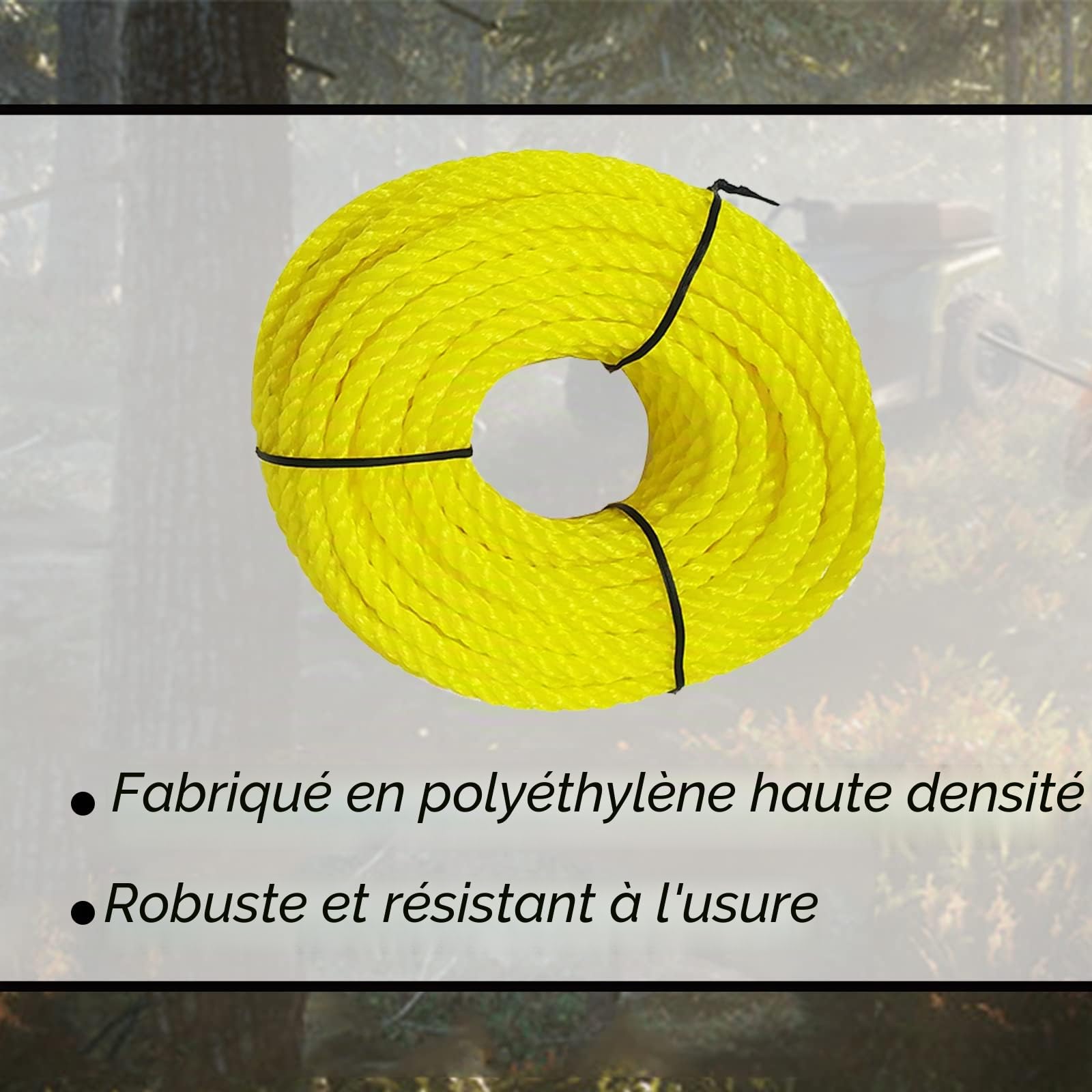 ATFLBOX Palan de Chasse 300 kg avec Poulie & Frein Corde de 12 m