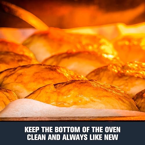 Miniatura 2 de Meegoo Revestimientos de horno para la parte inferior del horno de gas eléctrico – Paquete de 2 forros de teflón antiadherentes grandes y gruesos,