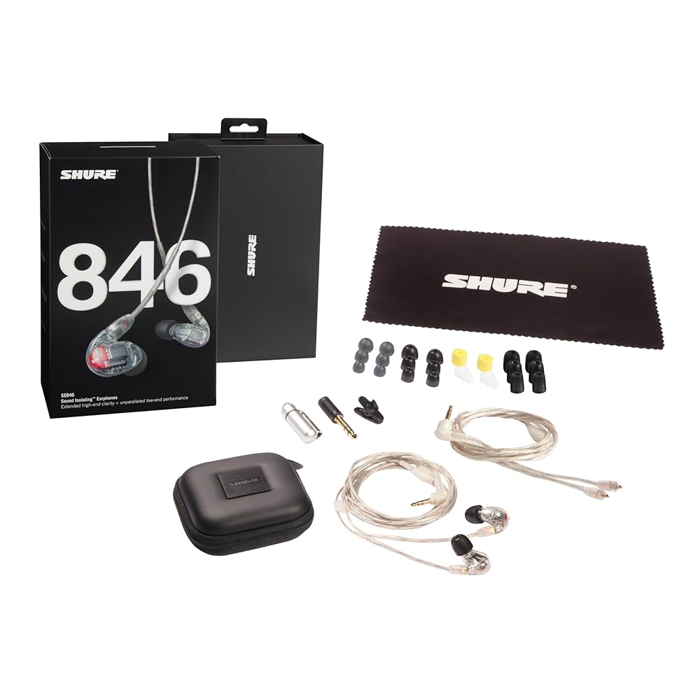 SHURE SE846 イヤフォン Shure SE846-CL Sound Isolating Wired In Ear Earphones with
