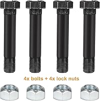 Vista 7 de Paquete de 4 pernos de grillete de resorte de hoja de remolque de 9/16 pulgadas -18 x 3-1/2 pulgadas de largo con tuercas de bloqueo, apto