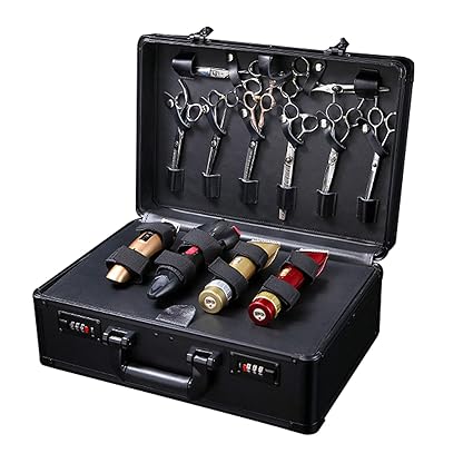 CNCEST Barber Carrying Case,Large Barber Beauty Salon Tool Kits Storage,Portable Travel Carry Case Hairdresser for Hair Stylist Pet Groomer (Black)