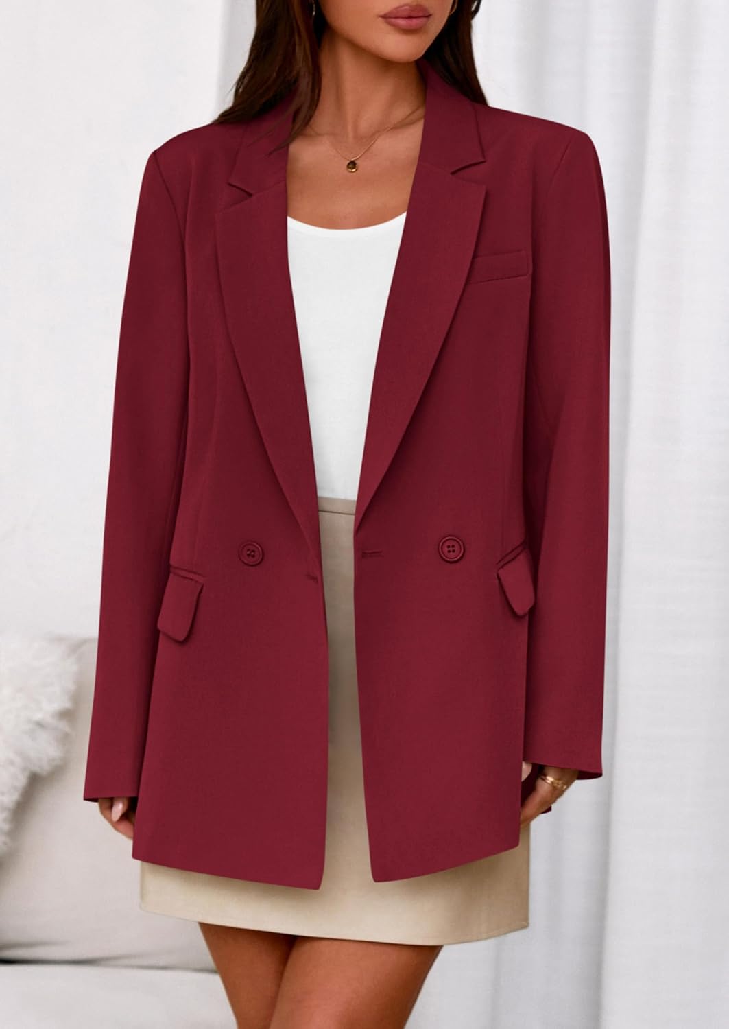 PRETTYGARDEN Fall 2026 Blazers for Women Business Casual Long Sleeve Lapel Pockets Dressy Suit Jackets Work Office Clothes - Image 5