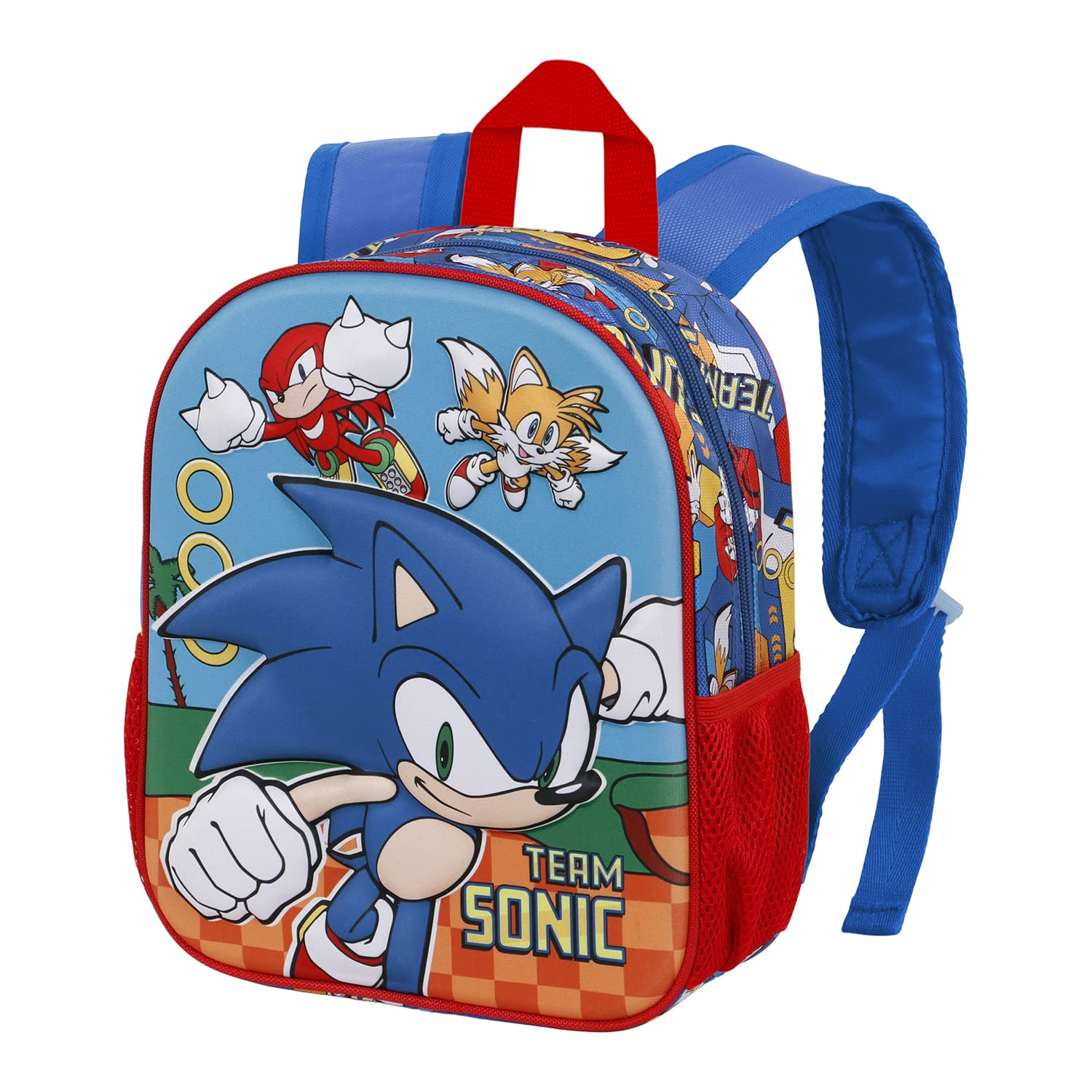 KARACTERMANIA Sonic The Hedgehog - SEGA Sega-Sonic Team-Mochila 3D Pequeña, Azul, 26 x 31 cm, Capacidad 8.5 L