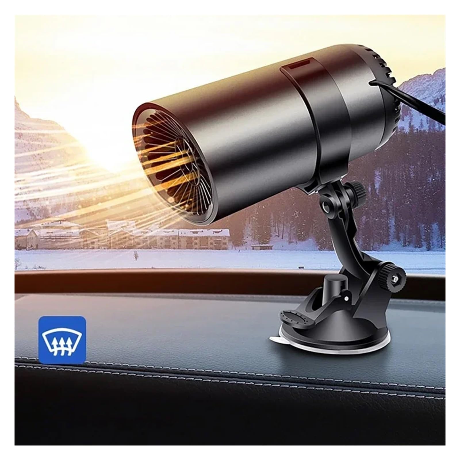 Auto-Heizlüfter 12V 24V 150W Schnellheizender, drehbarer Entfeuchter/Entfroster for Fahrzeug-Windschutzscheibe(24V)