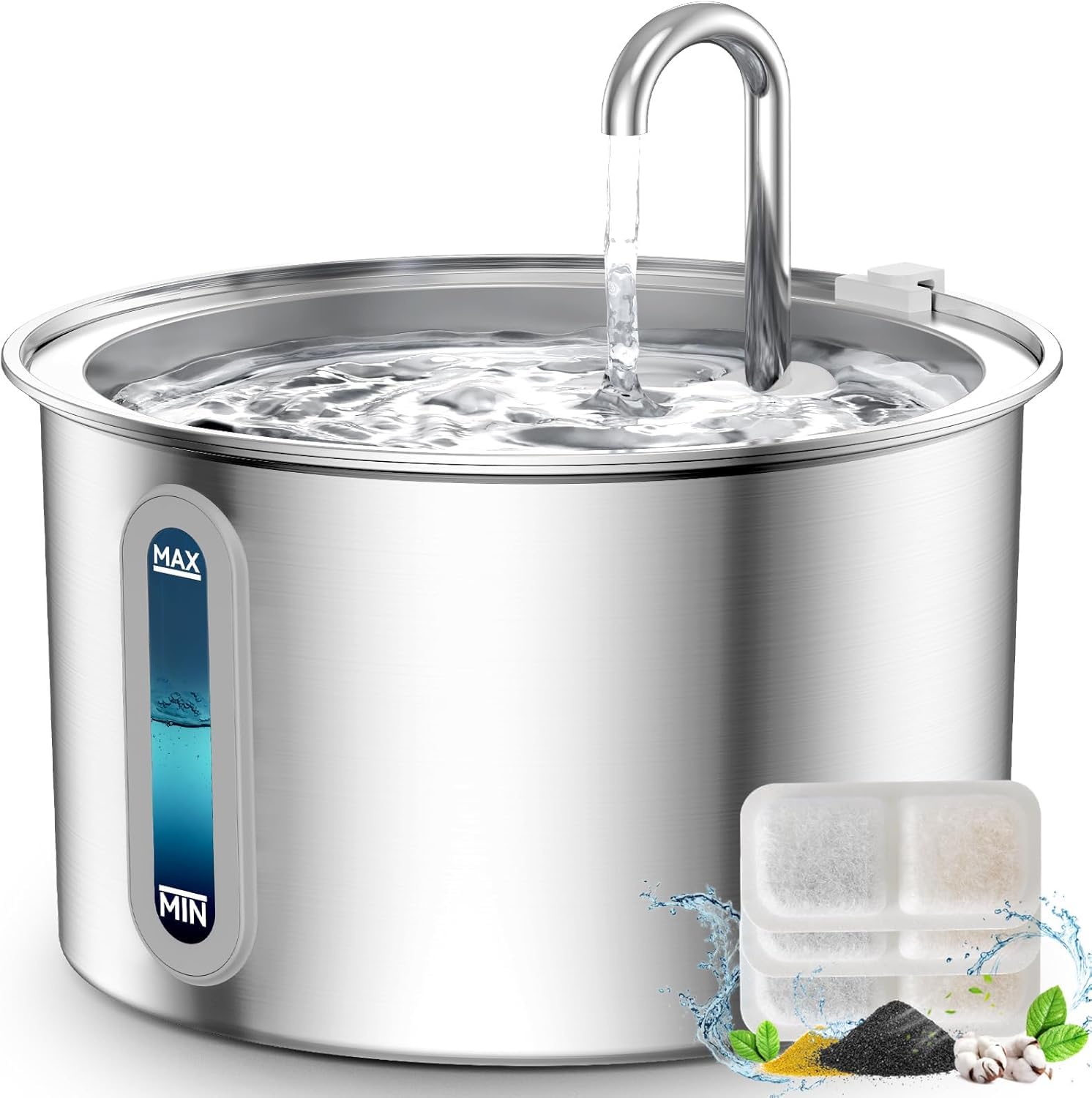 Amazon | 【コスパがいい】Oneisall 自動 猫 給水器 水飲み器