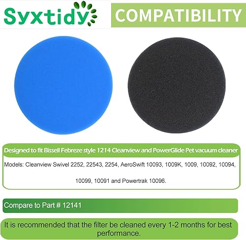 Miniatura 8 de Paquete de 4 filtros premotor para aspiradora Bissell Powerforce Helix 2191, 2190,1700,1797 de repuesto de filtros de espuma, piezas # 1608225