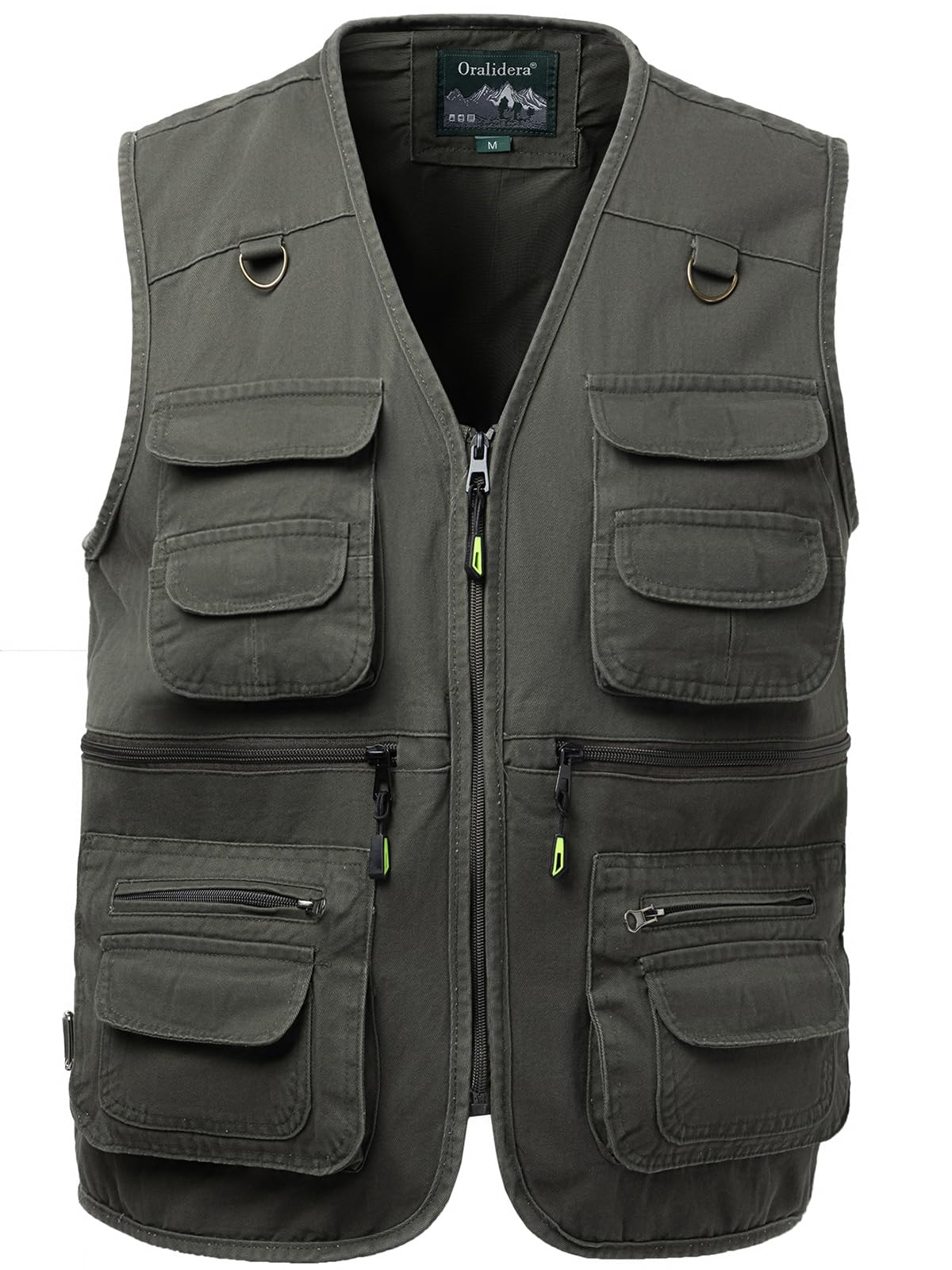 Herren Weste Outdoor Wandern Anglerweste Fotografie Freizeitweste Sport Baumwolle Safari Weste mit Vielen Taschen für Jagd Angeln Camping