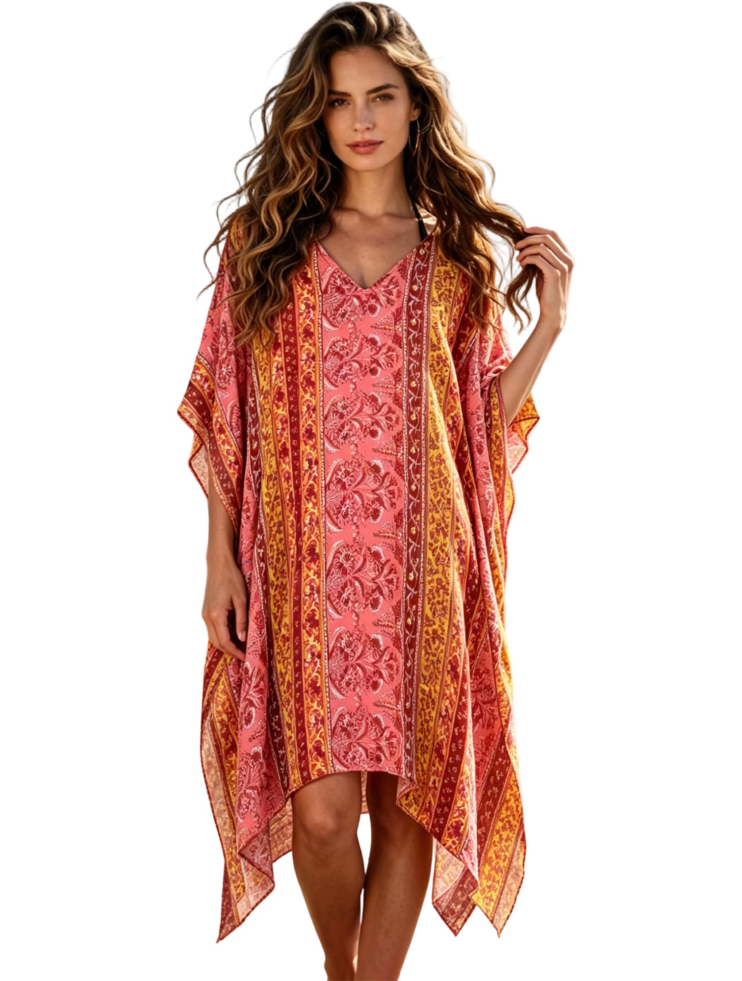 Women's Beach Cover Up Swimsuit Coverups Kaftan for Bathing Suit Vacation Summer Resort Wear-image-49