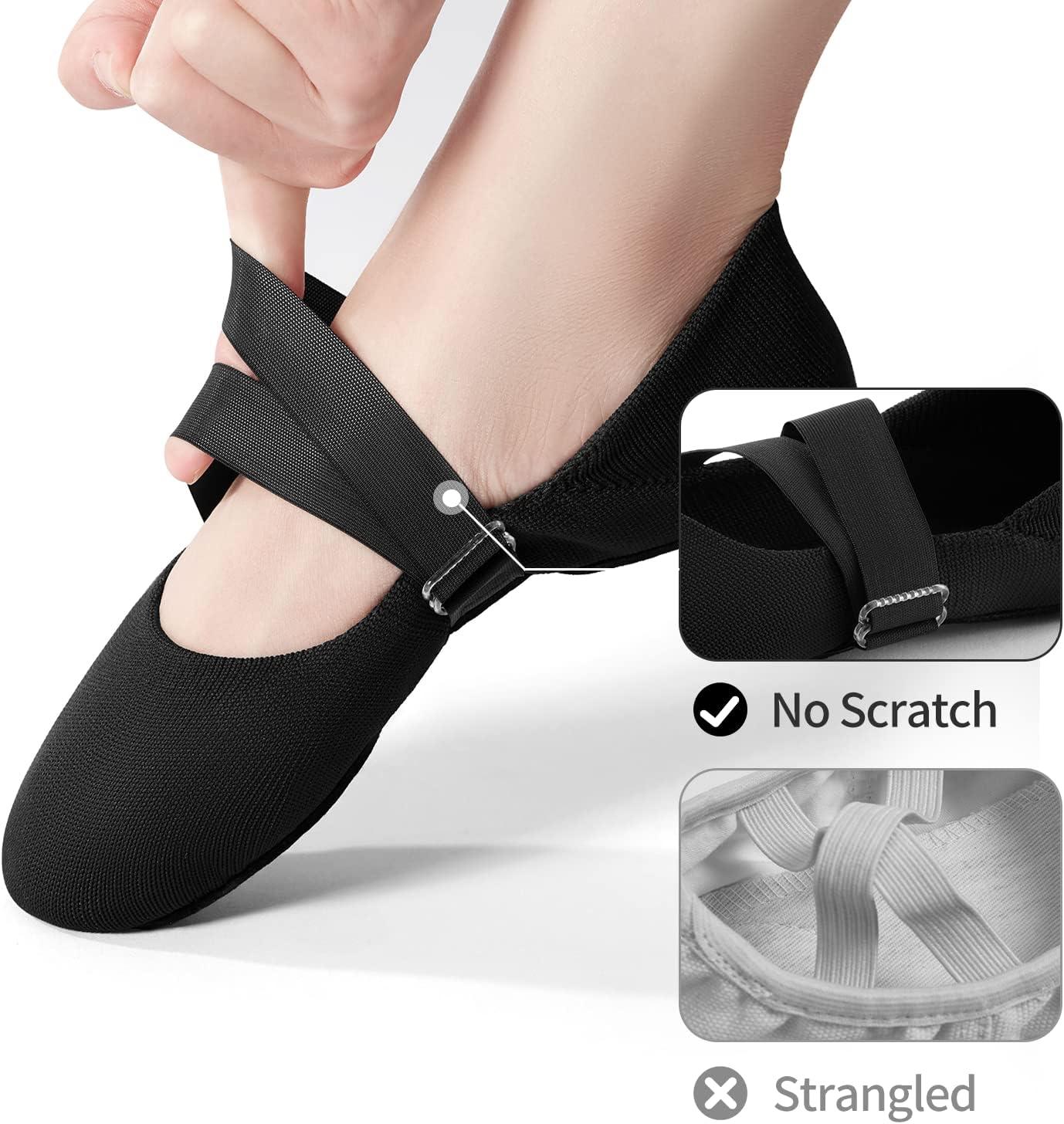 SANGEESON Ballet Shoes for Women(Leather Full Sole, Arch Support, Breathable), Jazz Shoes, Ballerina Shoes, Dance Shoes Women for Beginner - Image 6