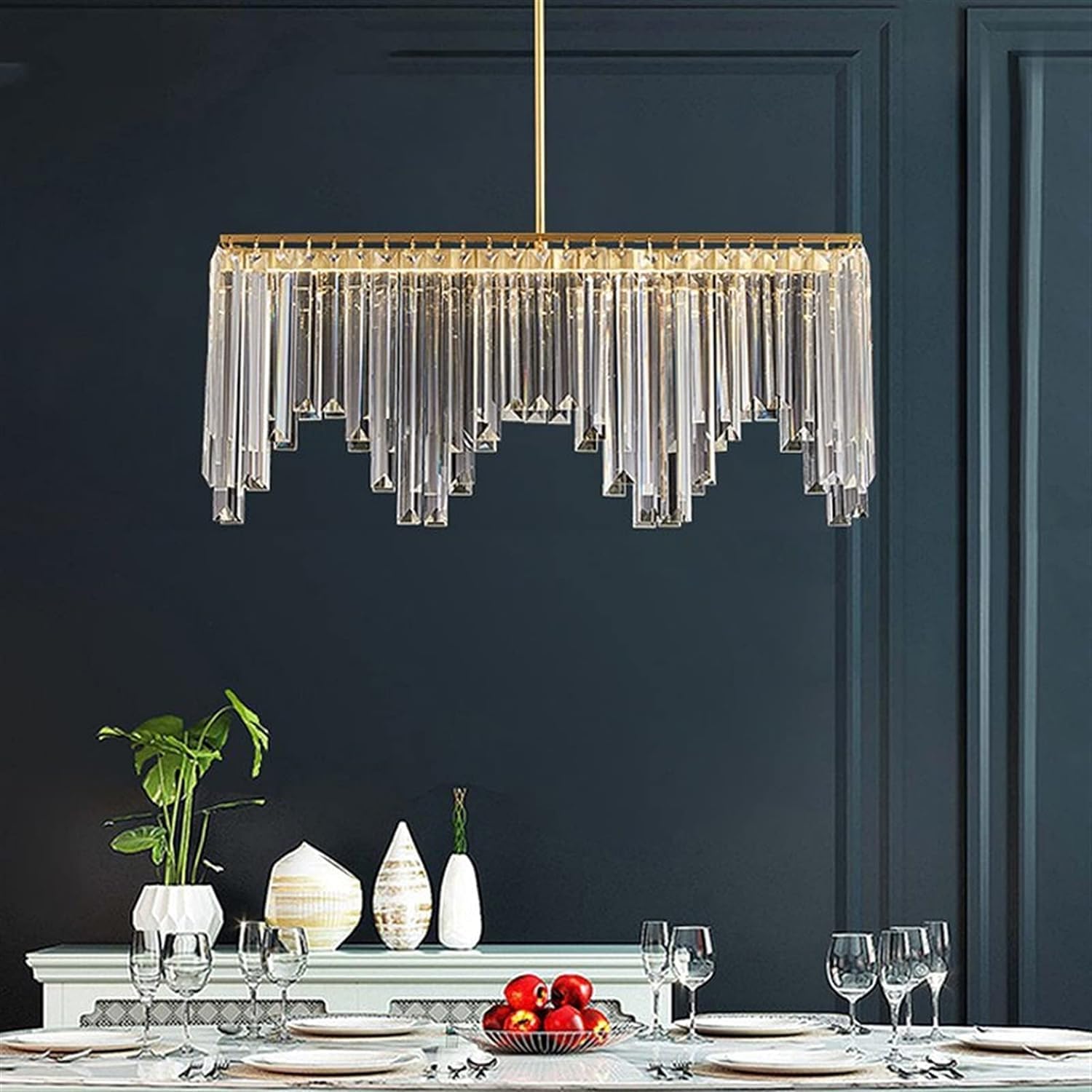 KLXSIVU Copper Chandeliers Led Lamp Gold Pendant Chandelier Lighting Compatible with Living Room Dining Bedroom Loft Lamp,Chandelier Ceiling Fixtures,One Color-62cm