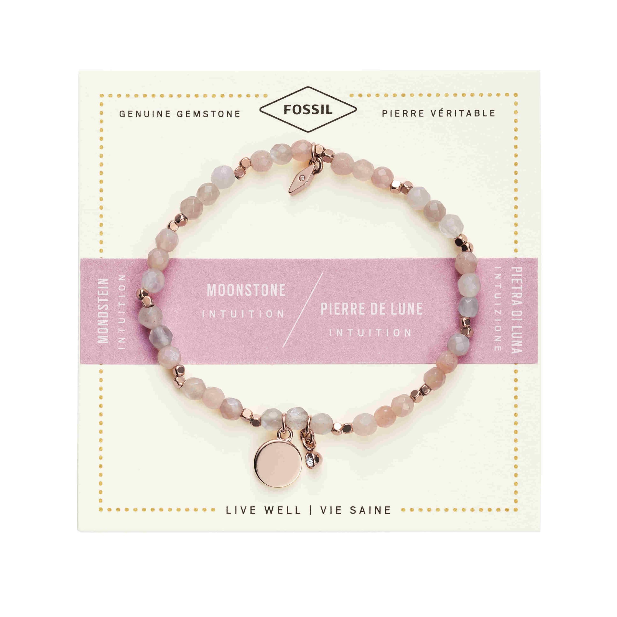Fossil Bracelet for Women Wellness, Inner length: 165mm Nude Semi-Precious Bracelet, JA6945791