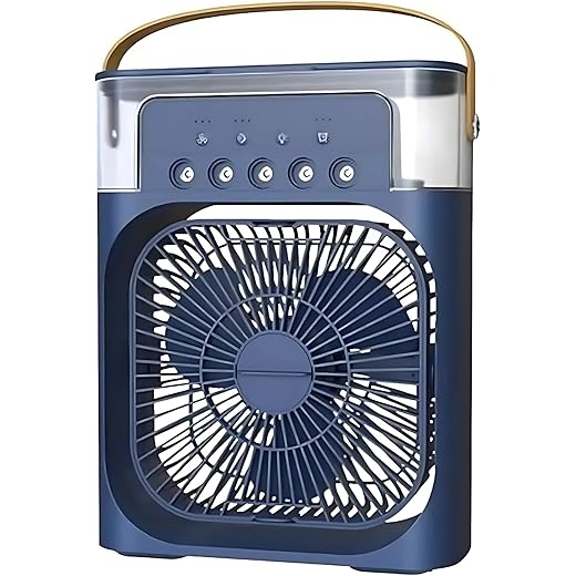 Drumstone 3 in 1 Mini Air Cooler Mist Humidify LED Time