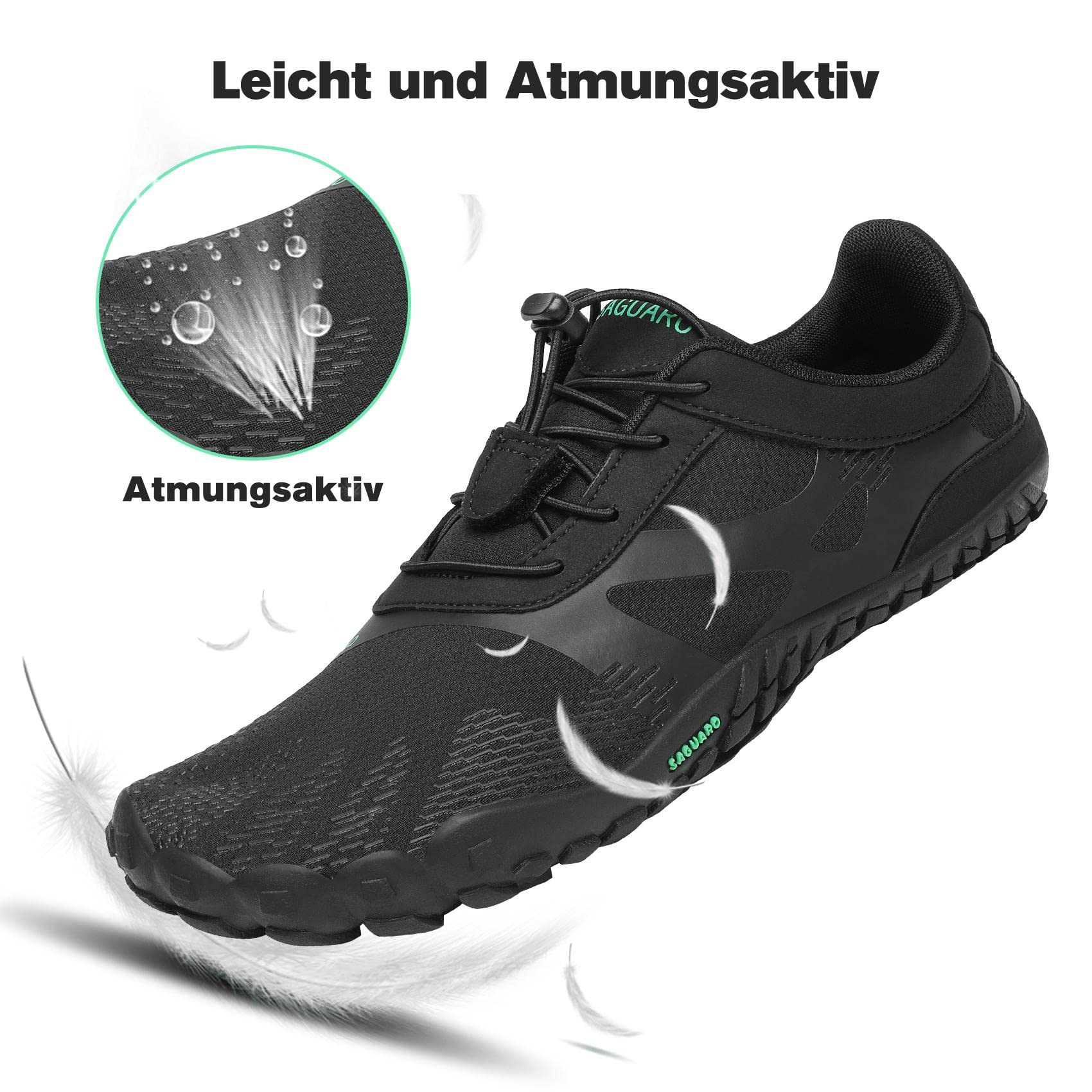 SAGUARO Estate Scarpe Barefoot Minimaliste Uomo Comode e Leggere Antiscivolo Trekking Trail Running Scarpe Asciugatura Rapida Outdoor e Indoor