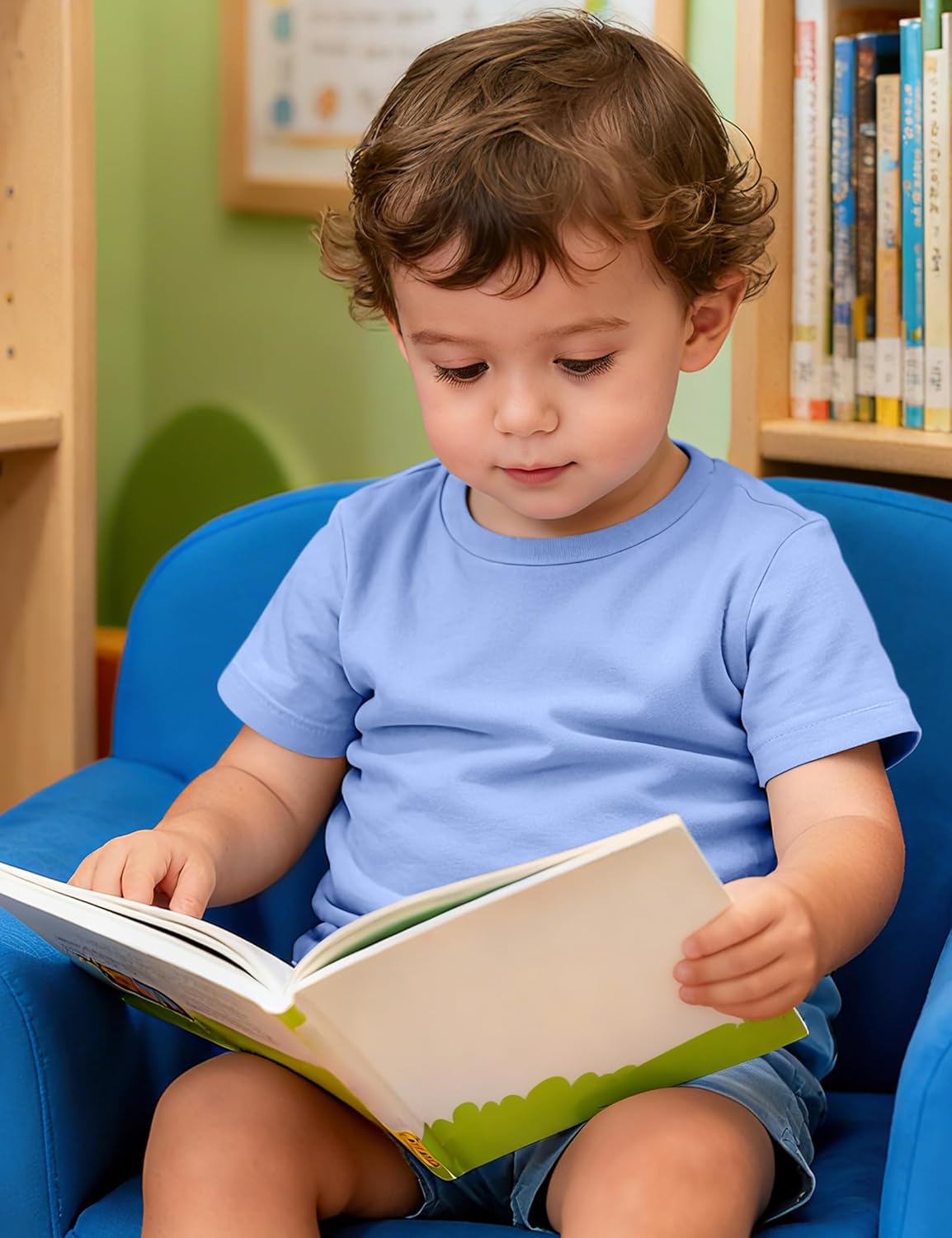 Toddler Boys Short Sleeve T-Shirts Baby Basic Tee Solid Color Tops Size 18M 5T - Image 4