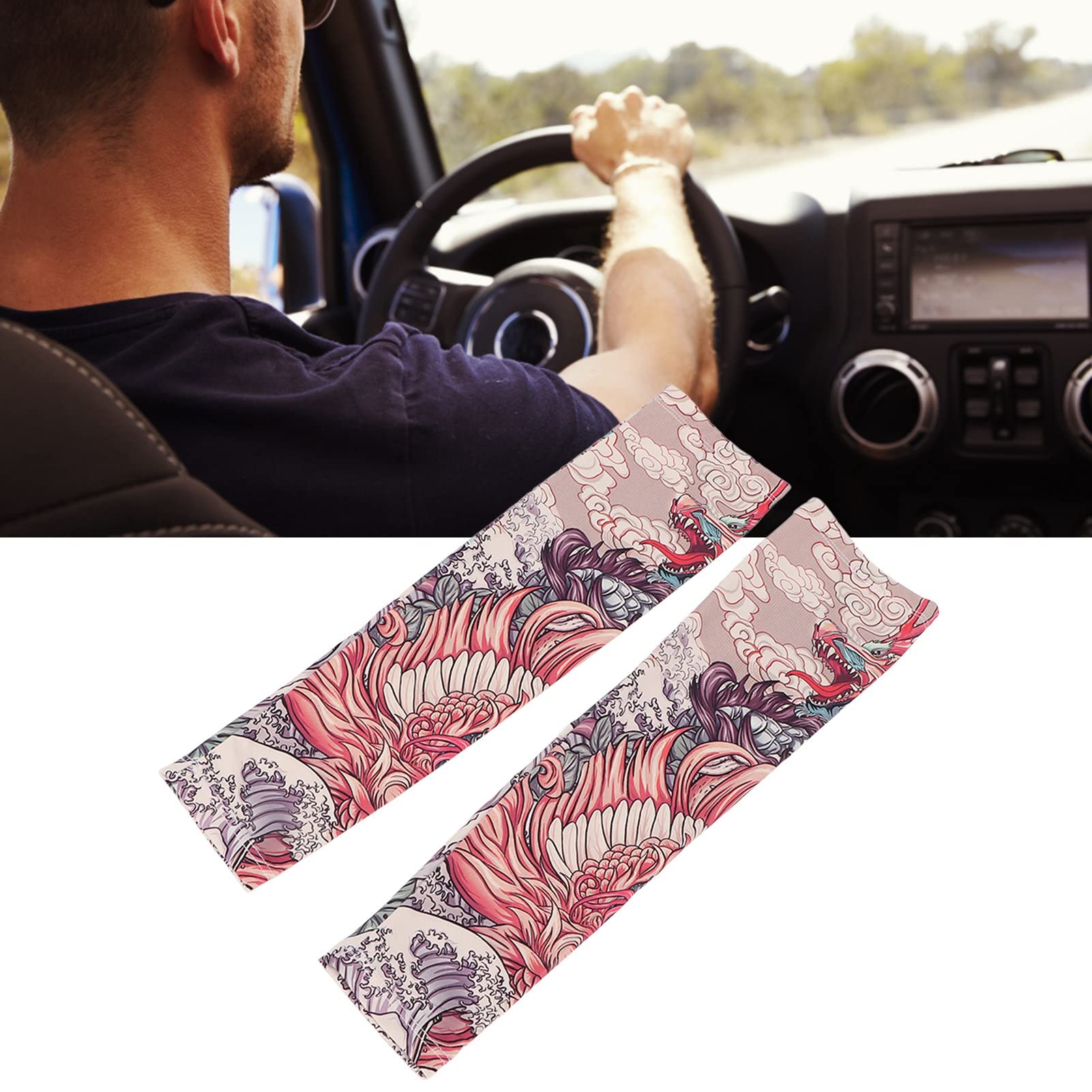 Sonew Arm Sleeves, UPF 50+ Sunshine Breathable Seamless Summer Outdoor Cooling Arm Sleeves for Men and Women Size - Image 3