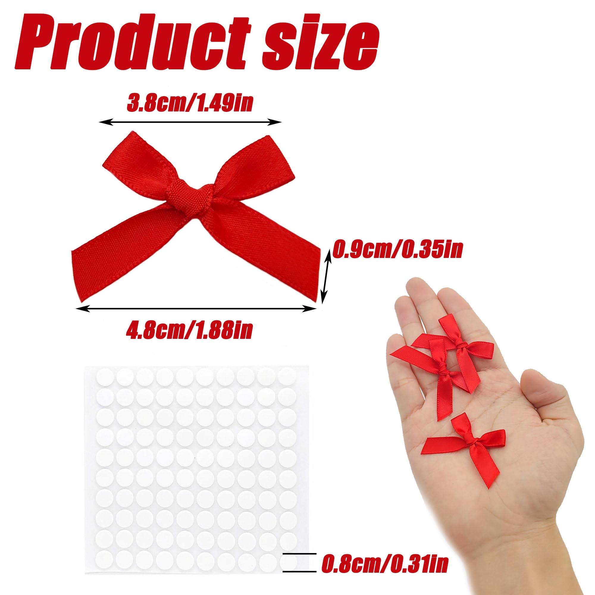 GIONAR 100 mini fiocchi natalizi da 2,5 cm, con stella